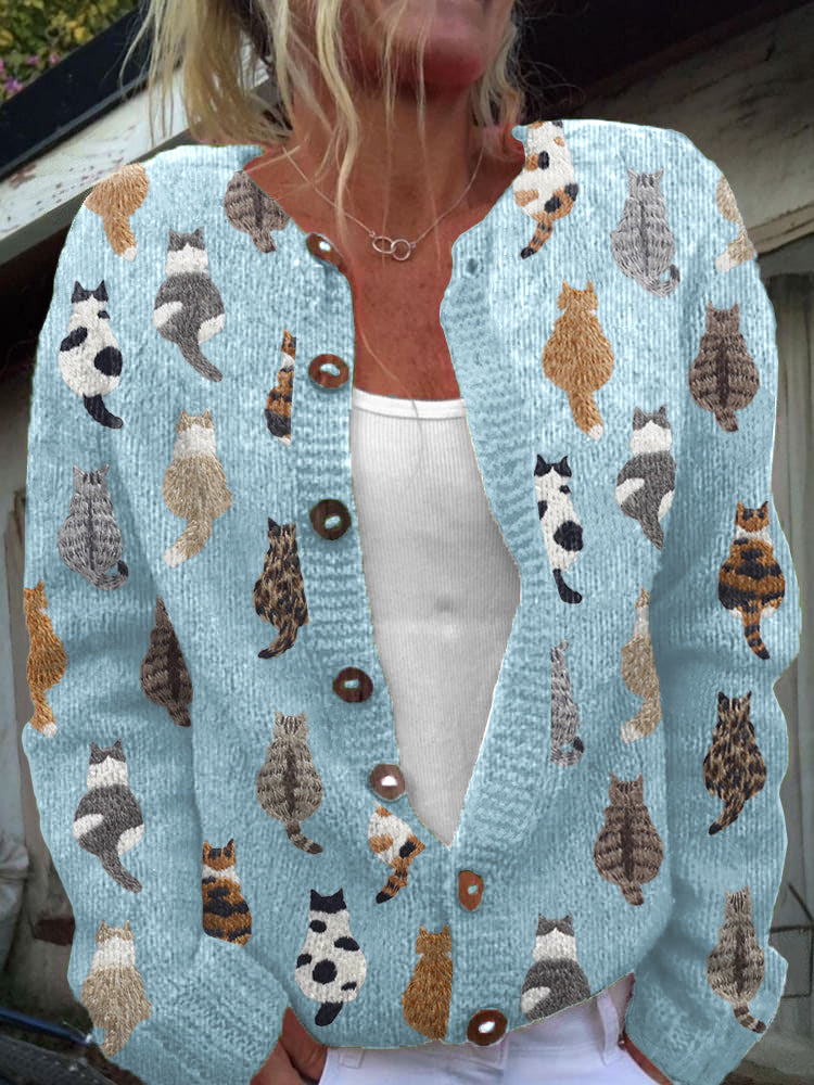 Galerie des Chats kunstnerisk cardigan