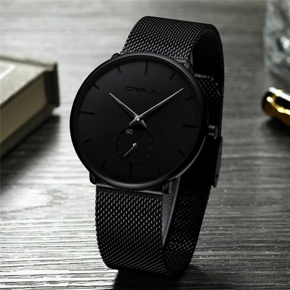 Luksus kvartsur - Sort Sort - Luksus kvartsur- €25 - {{ product_tags }