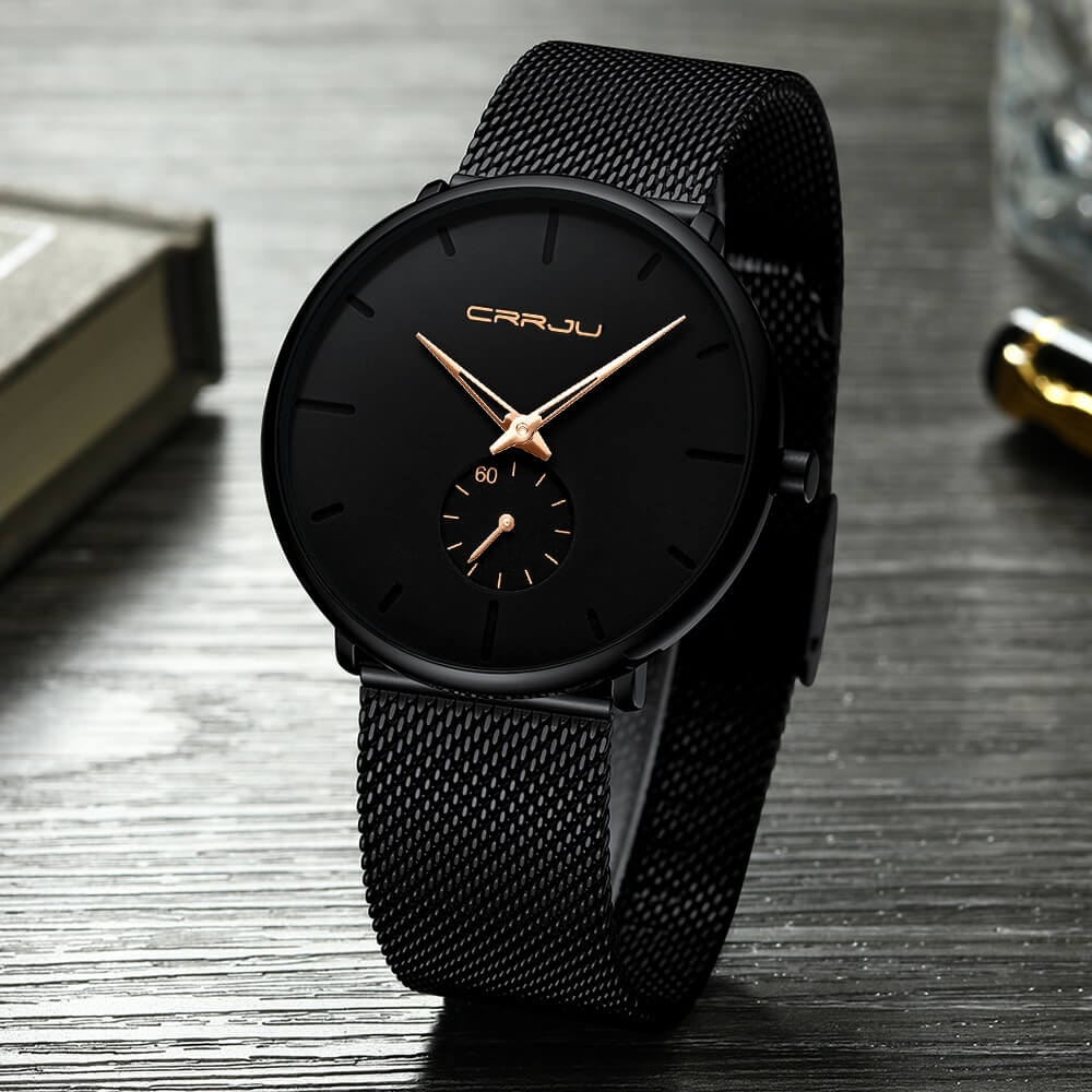Luksus kvartsur - Sort Rose - Luksus kvartsur- €25 - {{ product_tags }