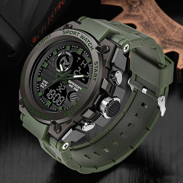 TitanGuard | Multifunktionelt militærur til mænd - Army grøn - watches - {{ product_tags }