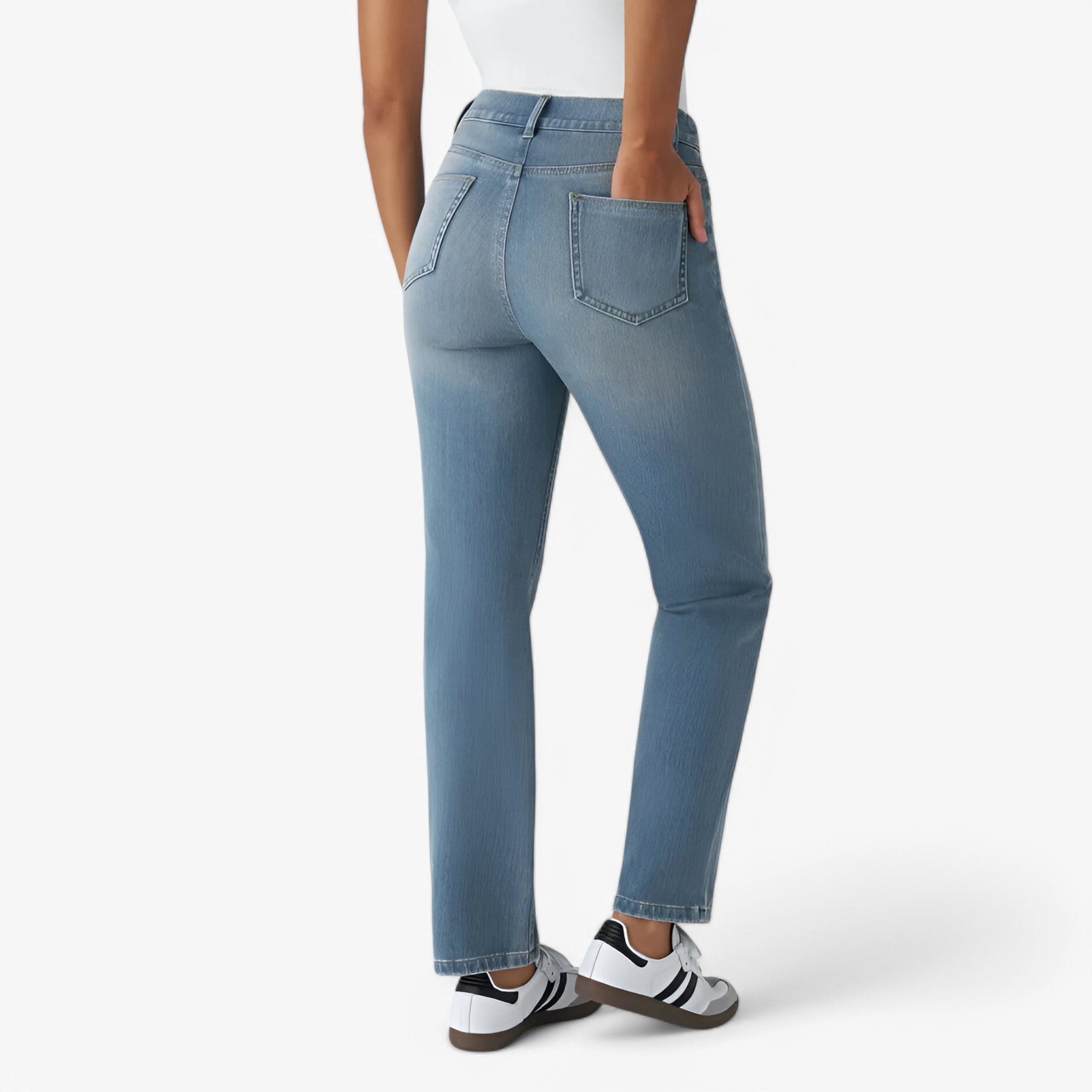 Nina | Bukser med høj talje - Strækbare & Behagelige - - Nina | Bukser med høj talje - Strækbare & Behagelige - € - {{ product_tags }