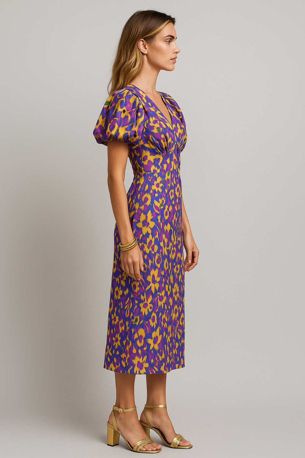 Emery – Elegant midi-kjole med puffærmer og blomsterprint til en chic sommer - - Emery – Elegant midi-kjole med puffærmer og blomsterprint til en chic sommer - €25 - {{ product_tags }