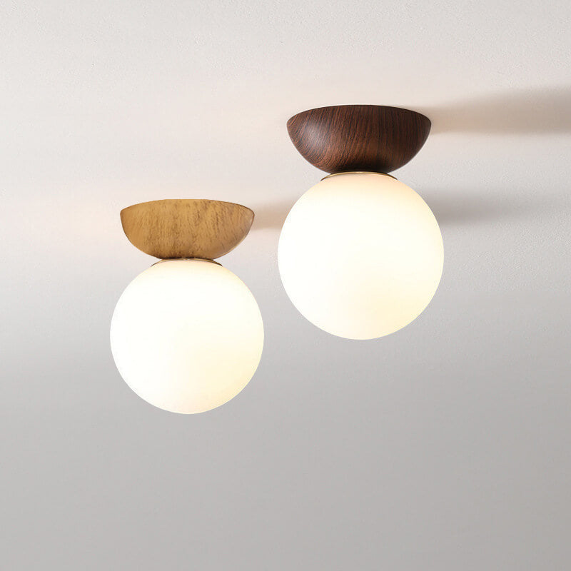 Nordisk-Japansk Træ Loftslampe