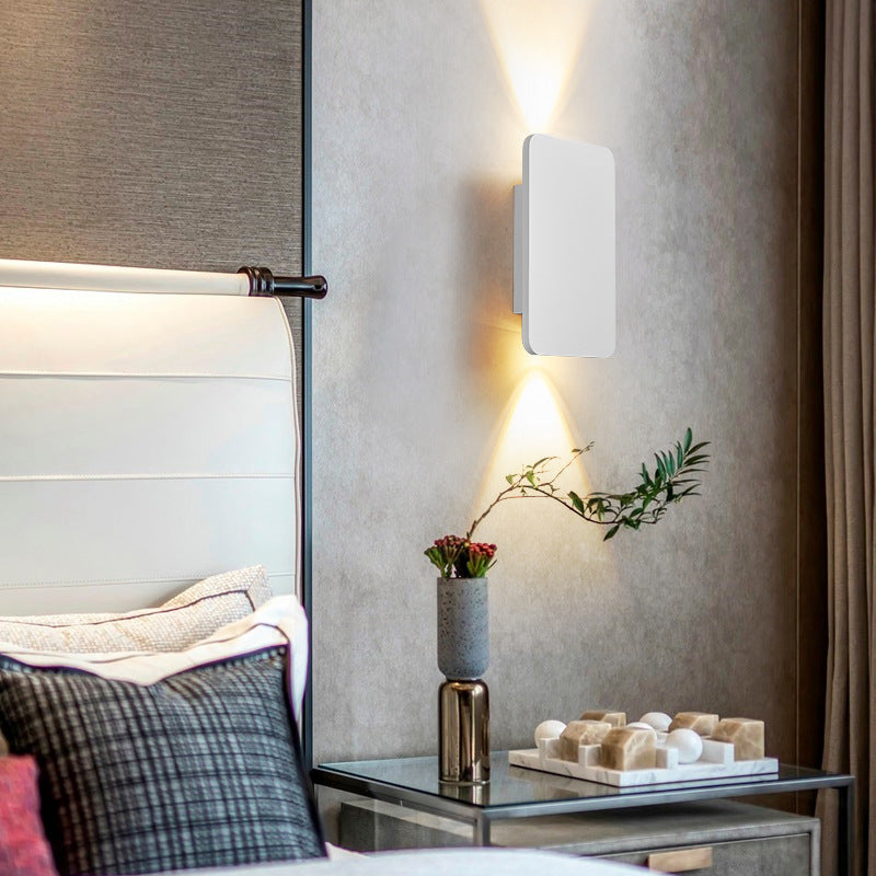 Indendørs rektangulær LED væglampe - Moderne metaldesign