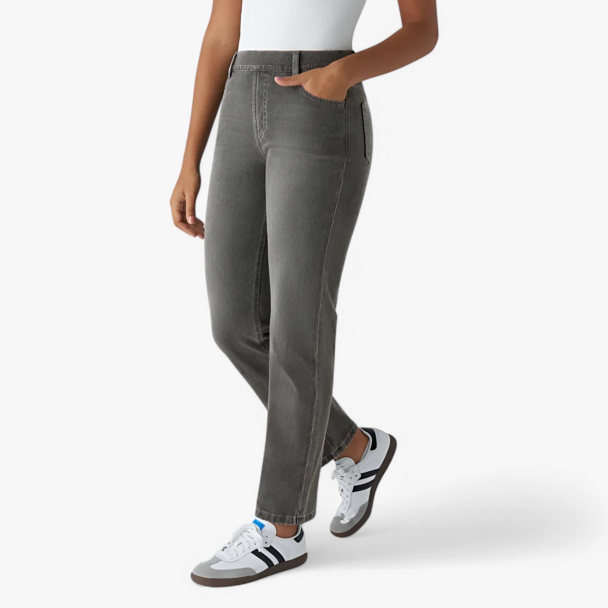 Nina | Bukser med høj talje - Strækbare & Behagelige - - women's fashion - {{ product_tags }