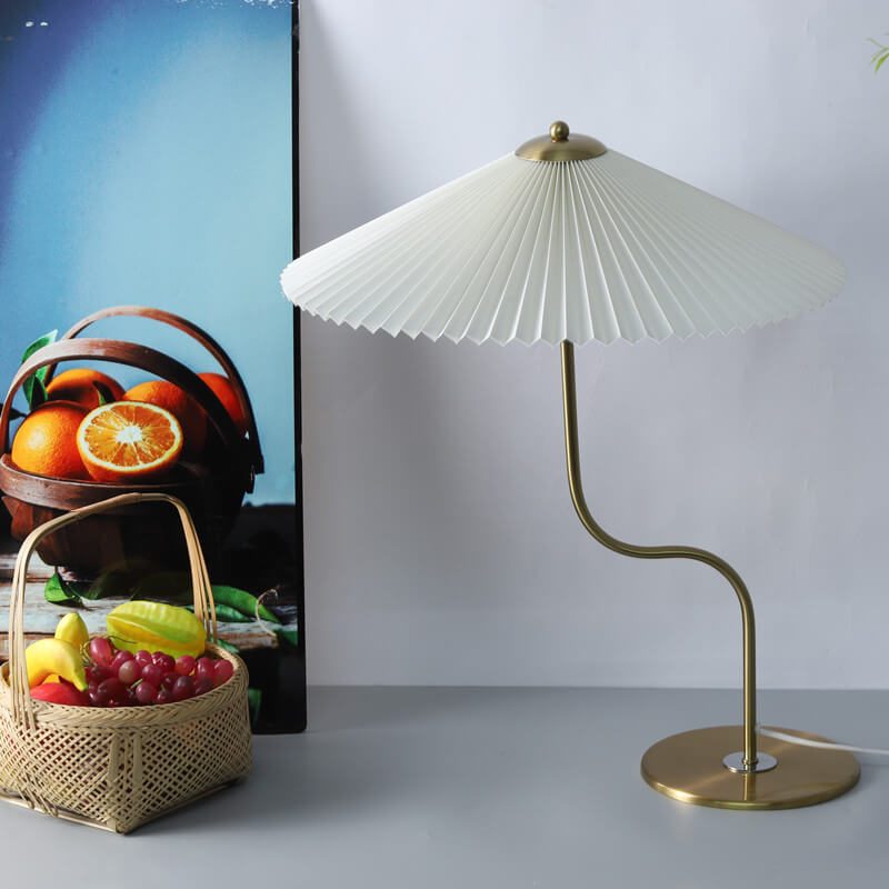 Retro Flæset Skærm Bordlampe - Dekorativt Accentlys - - Home Decor - {{ product_tags }