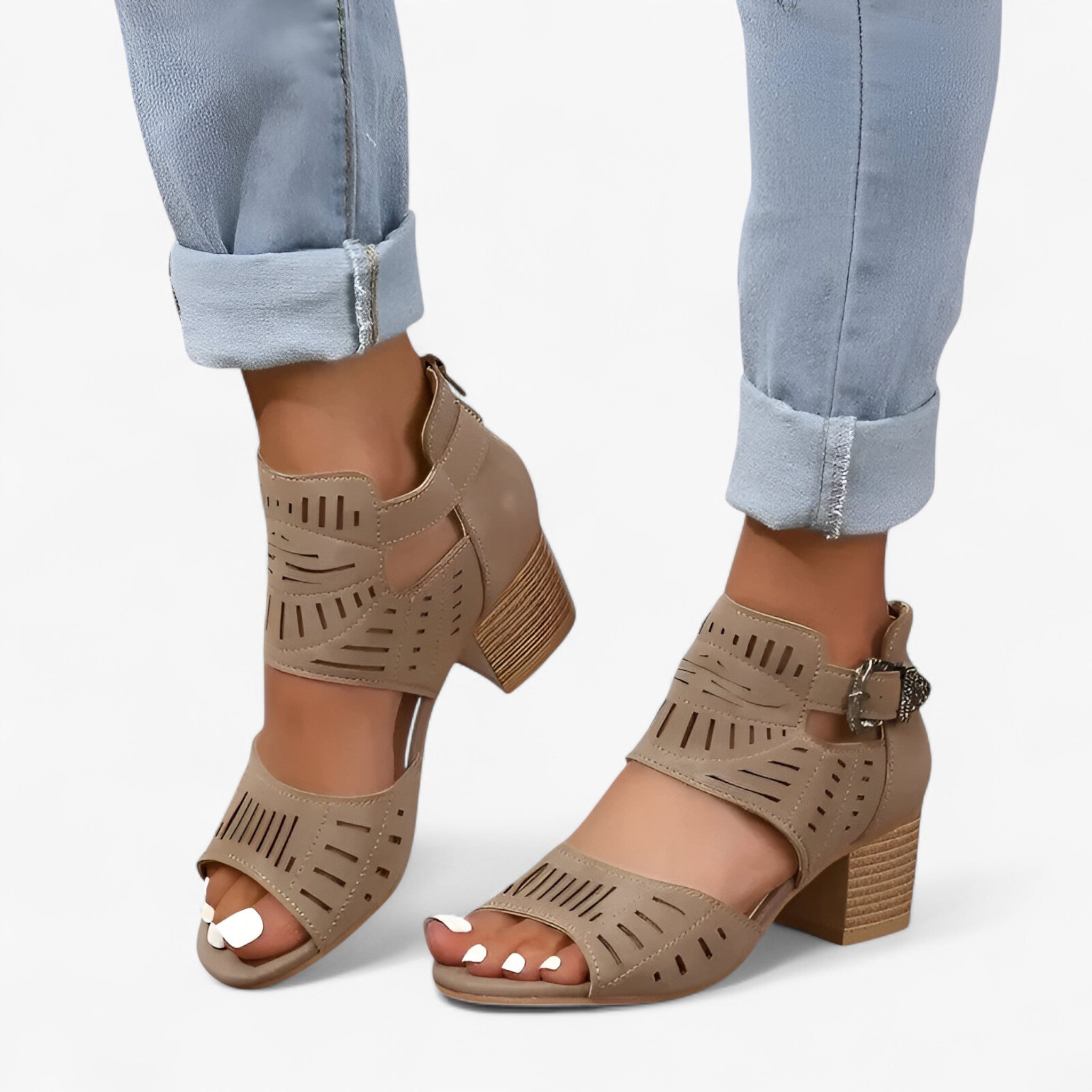 Sloane | Sandle i Velour - Elegant og Komfortabel Udseende - - women's fashion - {{ product_tags }
