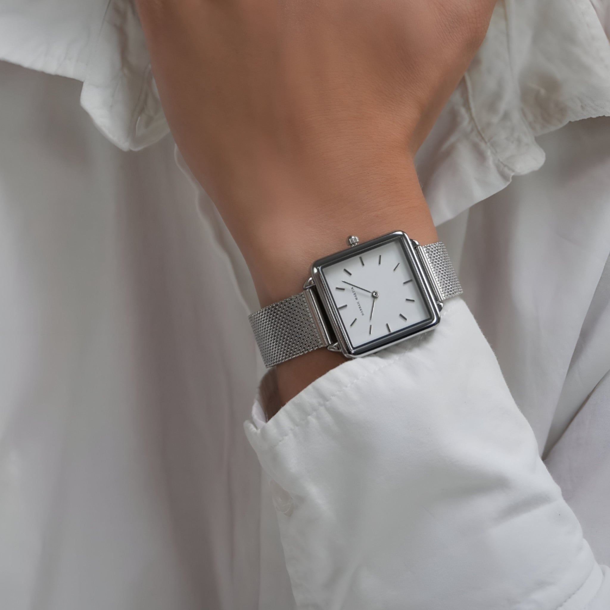 Hazel | Firkantet mesh-ur - sofistikeret i hverdagen - - watches - {{ product_tags }