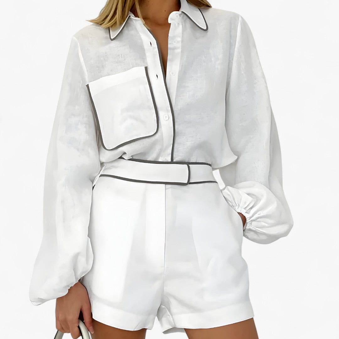 Natalia | Helt hvidt linned - - women's fashion - {{ product_tags }