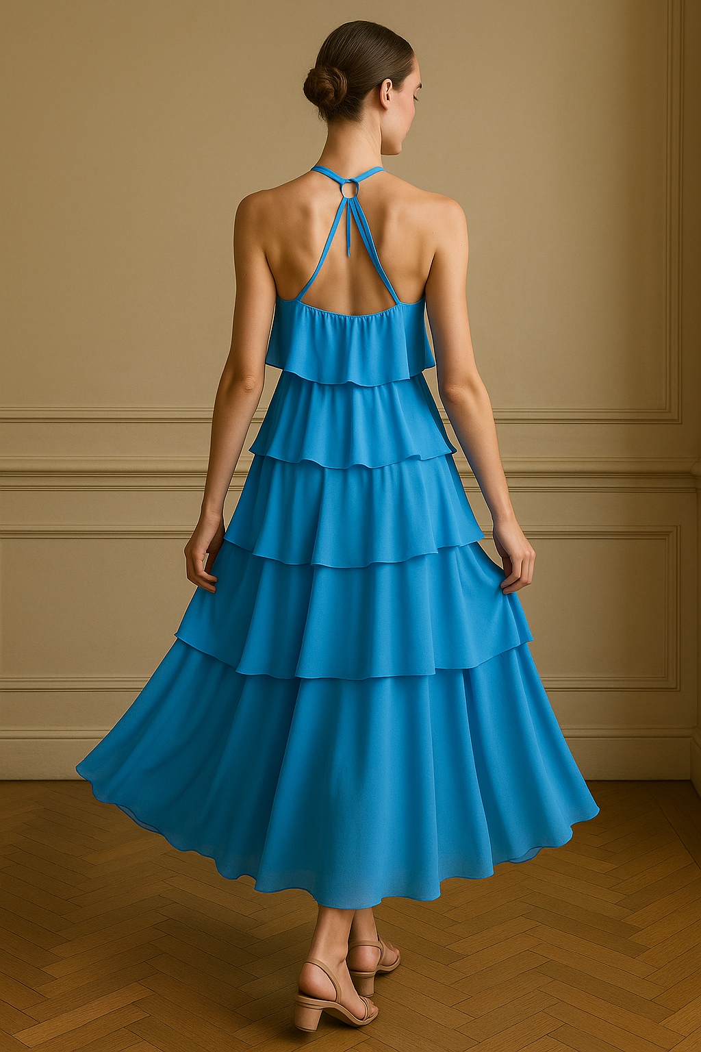 Isabeau | Turtleneck kjole med lagdelte 3D-blomster - - women's fashion - {{ product_tags }