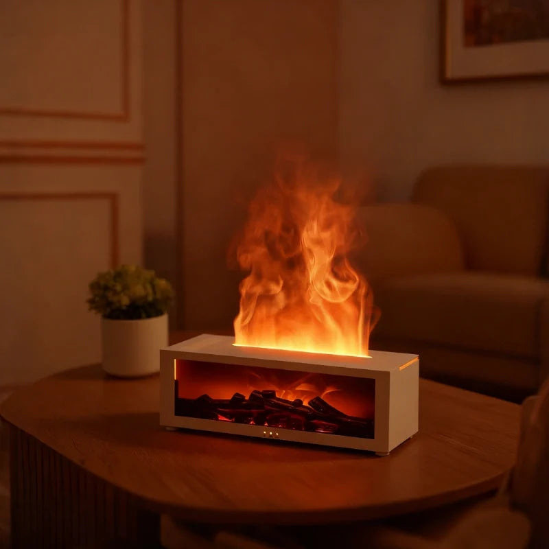HearthGlow Flamme-Luftfugter – Hyggelig Ild-Effekt Diffusor