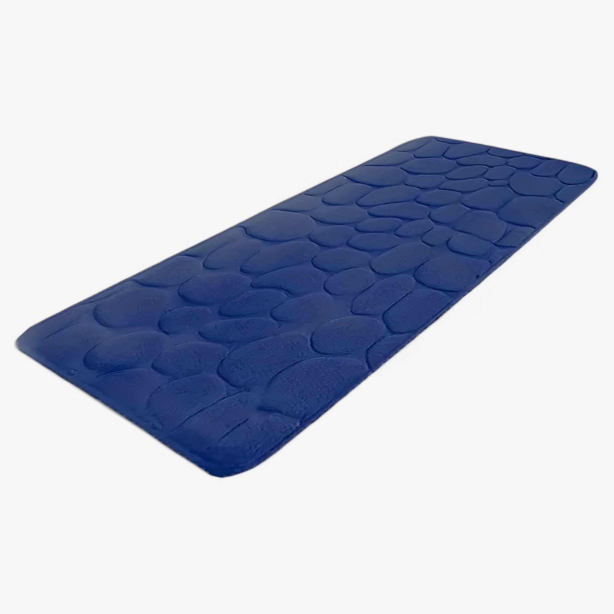 Sophie | Stor bademåtte med lange striber - kan vaskes i maskine - Blå 50x120cm - Sophie | Stor bademåtte med lange striber - kan vaskes i maskine- €25 - {{ product_tags }
