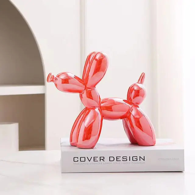 PuffyPooch - Ballon Hund Skulptur - Orange - house & garden - {{ product_tags }