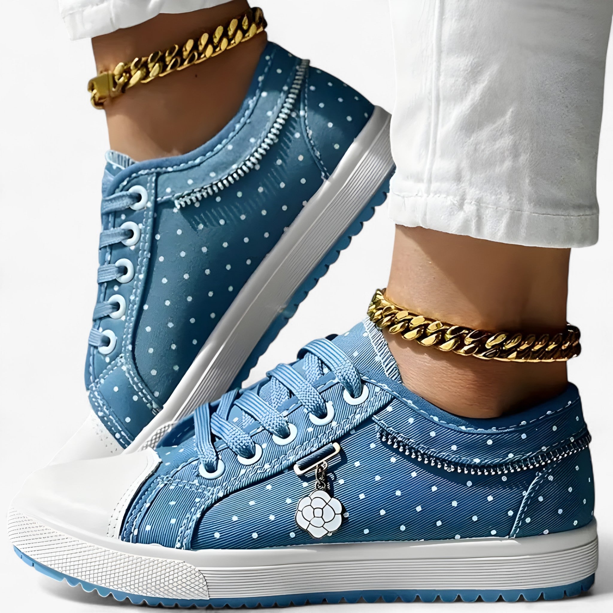 Carla | Komfortable Ortopædiske Sneakers - Himmelsblå (Næsten udsolgt) - shoes - {{ product_tags }