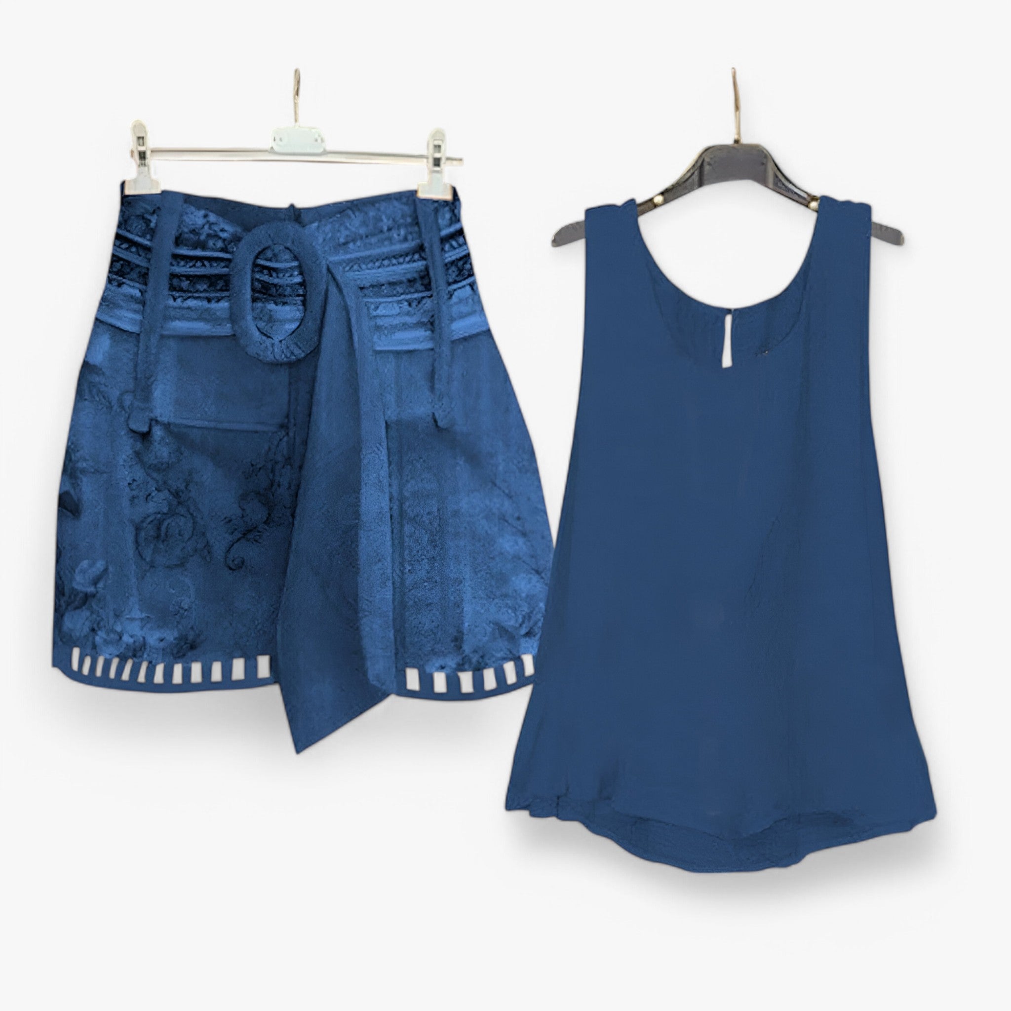 Sofia | Todelt sæt uden ærmer - Blå - women's fashion - {{ product_tags }