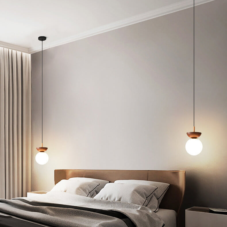 Nordisk-Japansk Træ Loftslampe