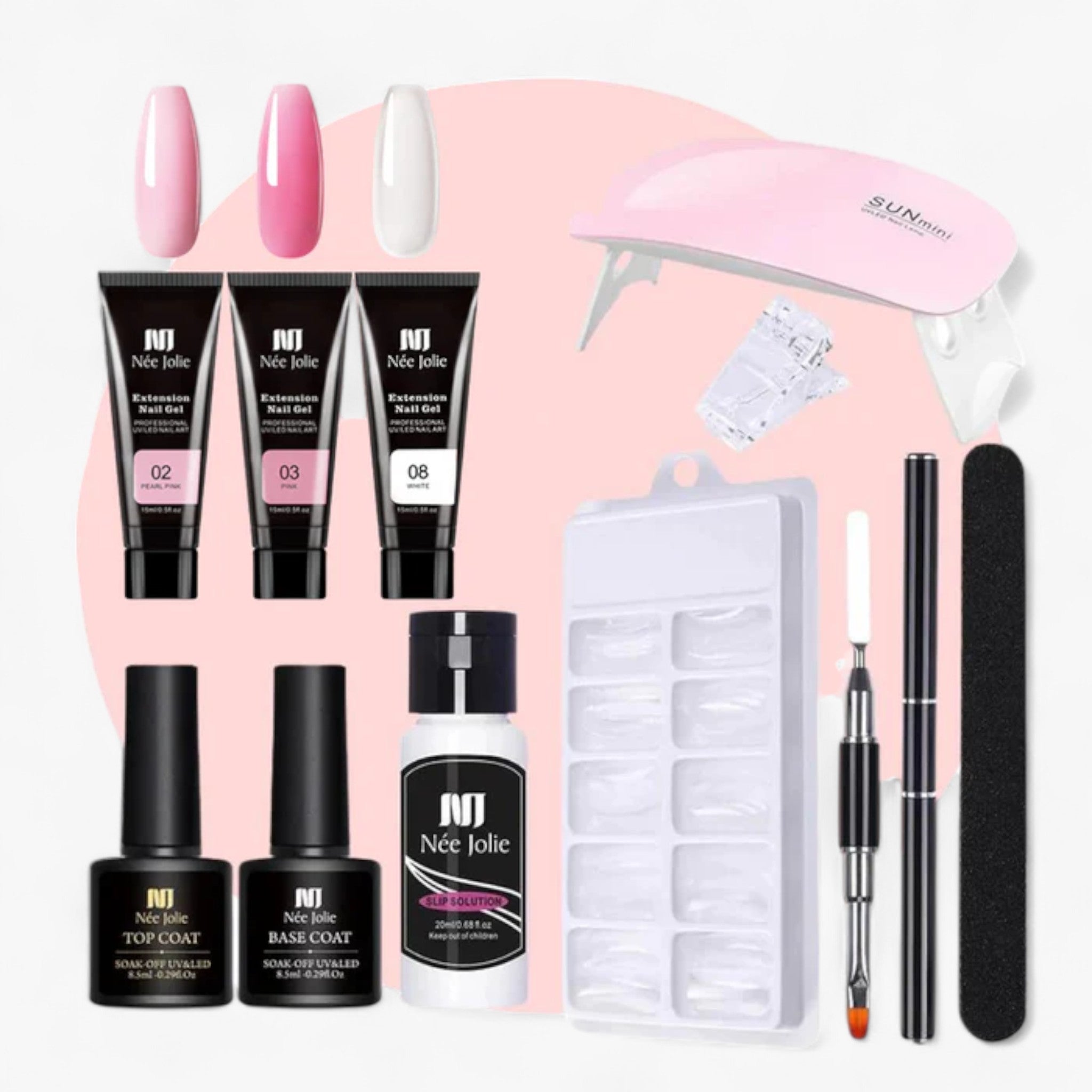 Gelnagelset™ - Salon-kvalitetsnegle derhjemme - Deluxe 12 styk Sæt - Gelnagelset™ - Salon-kvalitetsnegle derhjemme - €25 - {{ product_tags }