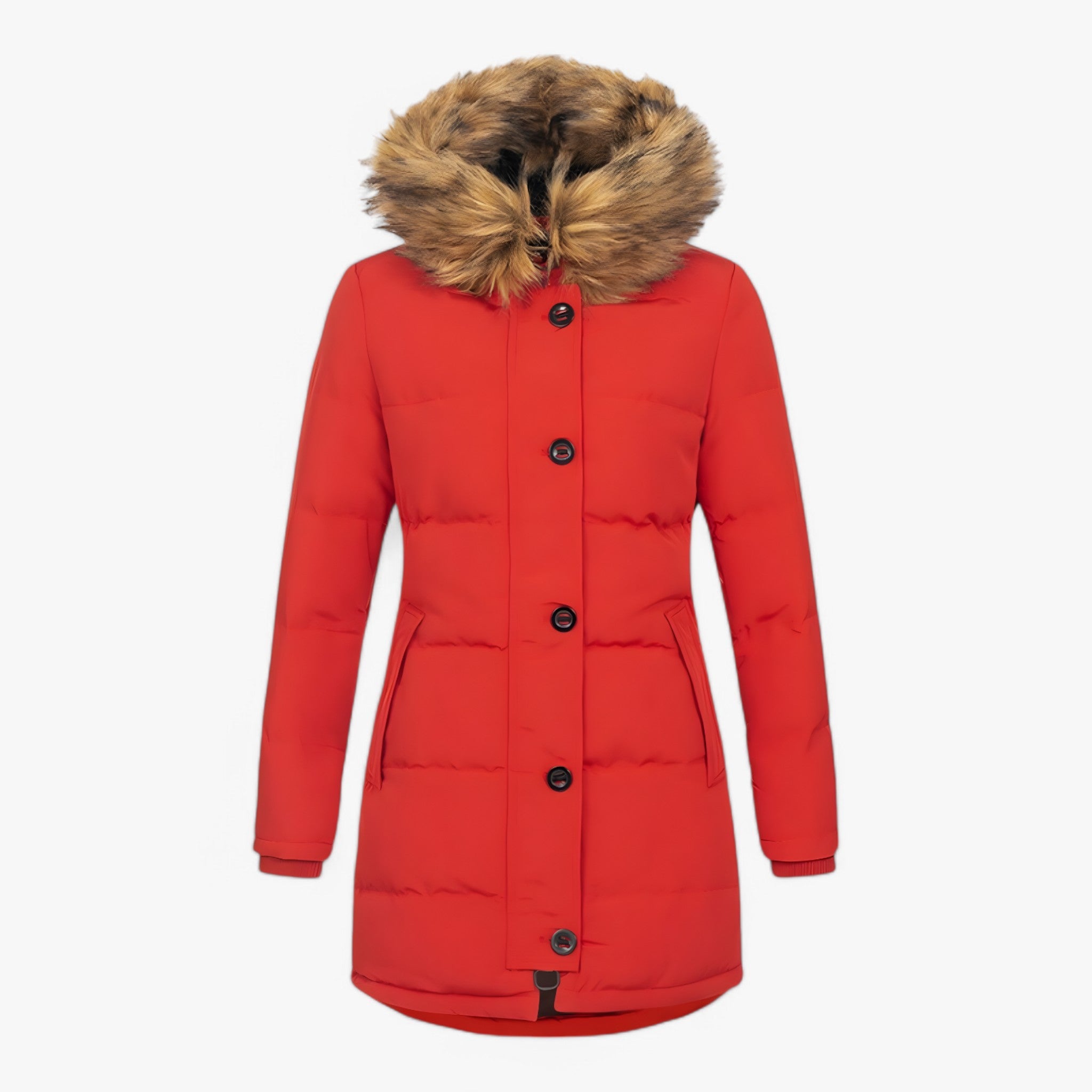 Janna | Luksuriøs Vinterjakke - RØD - winter - {{ product_tags }