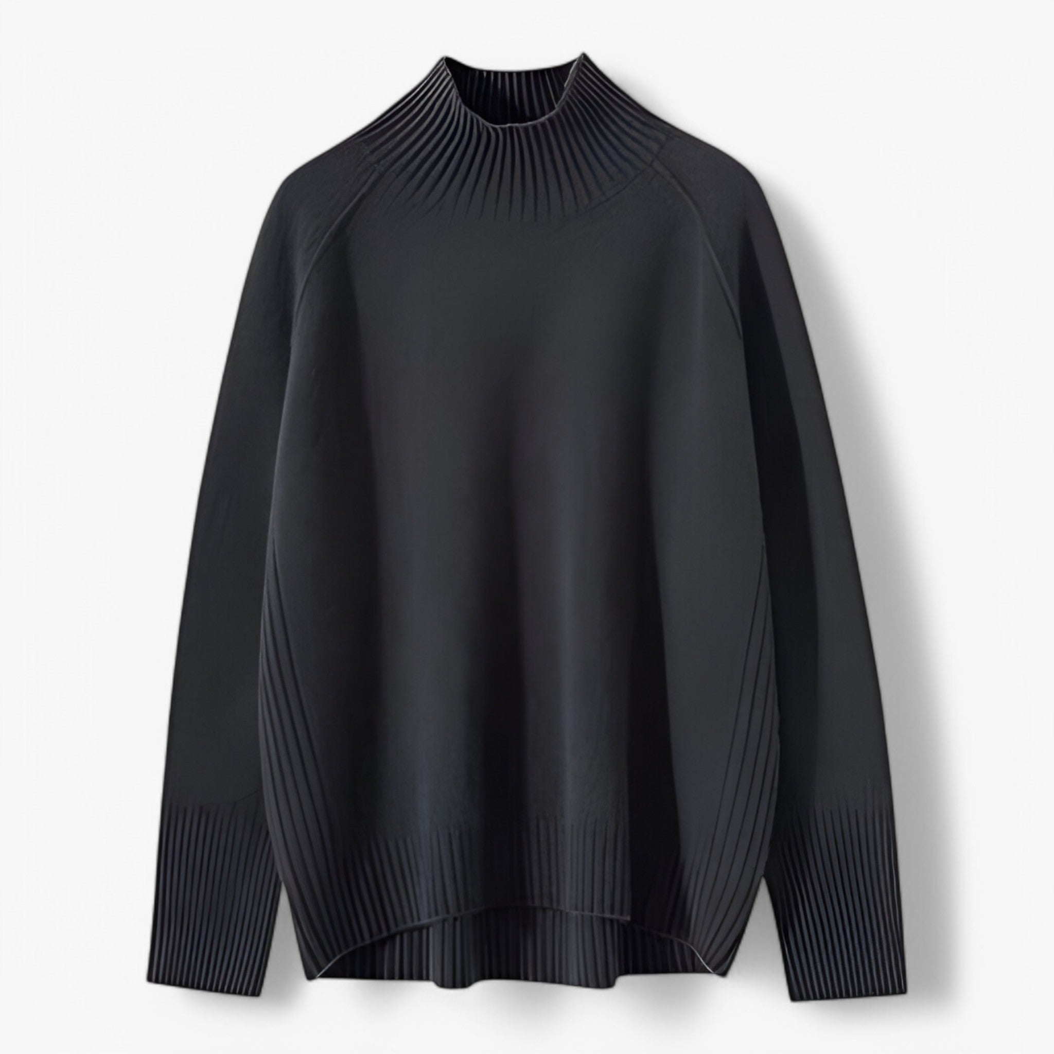 Khloe | Tykt Uld Sweater - Sort - women's fashion - {{ product_tags }