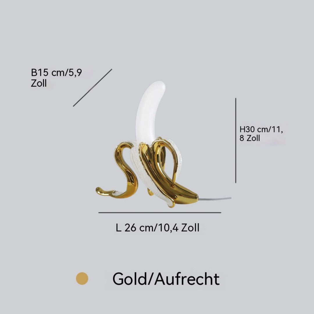 Art Deco Banan Bordlampe - Dekorativt Accentlys - Opretstående Guld - Home Decor - {{ product_tags }