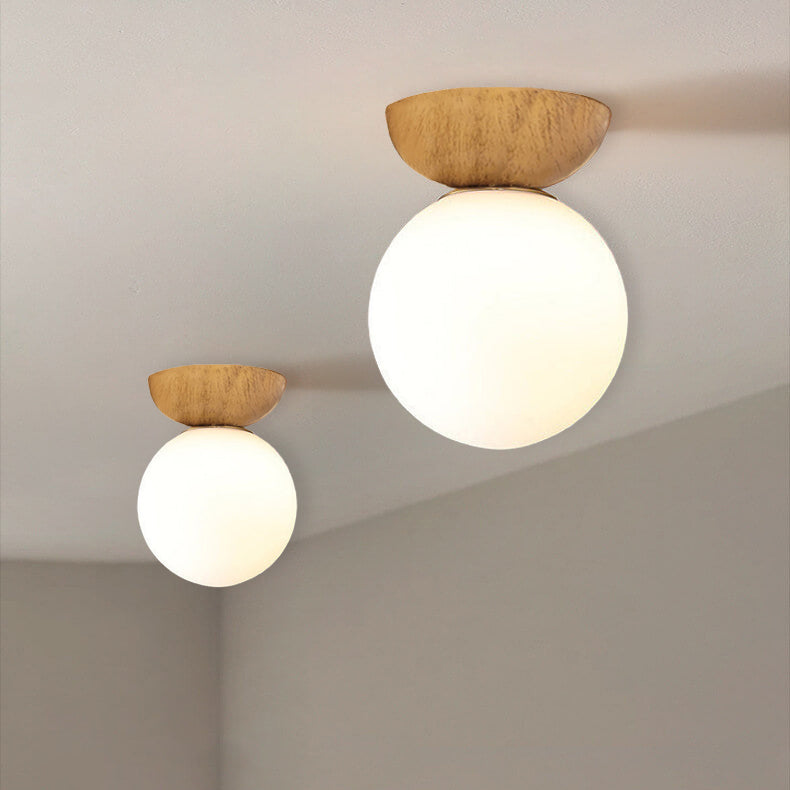 Nordisk-Japansk Træ Loftslampe