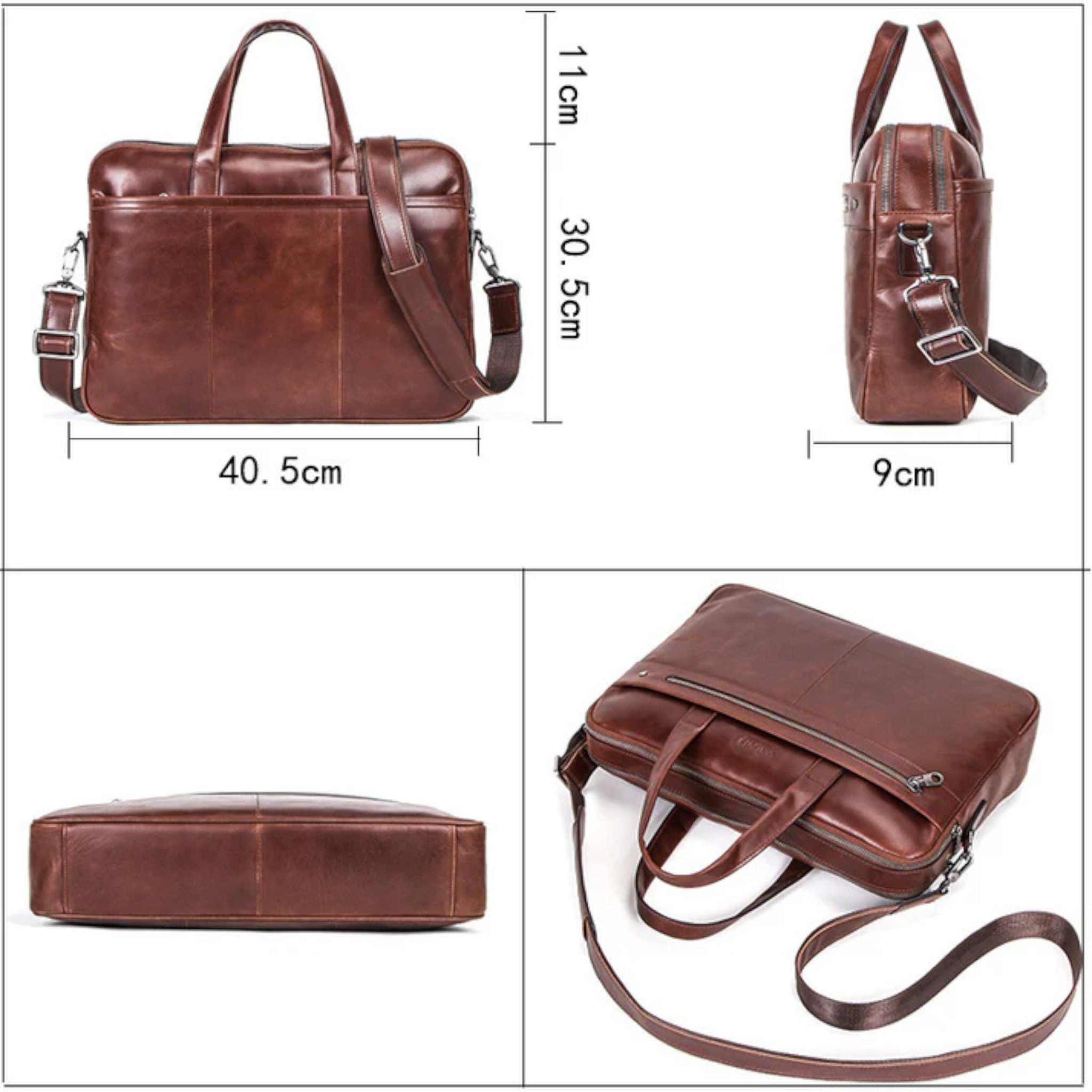 Lorenzo | Elegant læder bærbar taske - - bags - {{ product_tags }