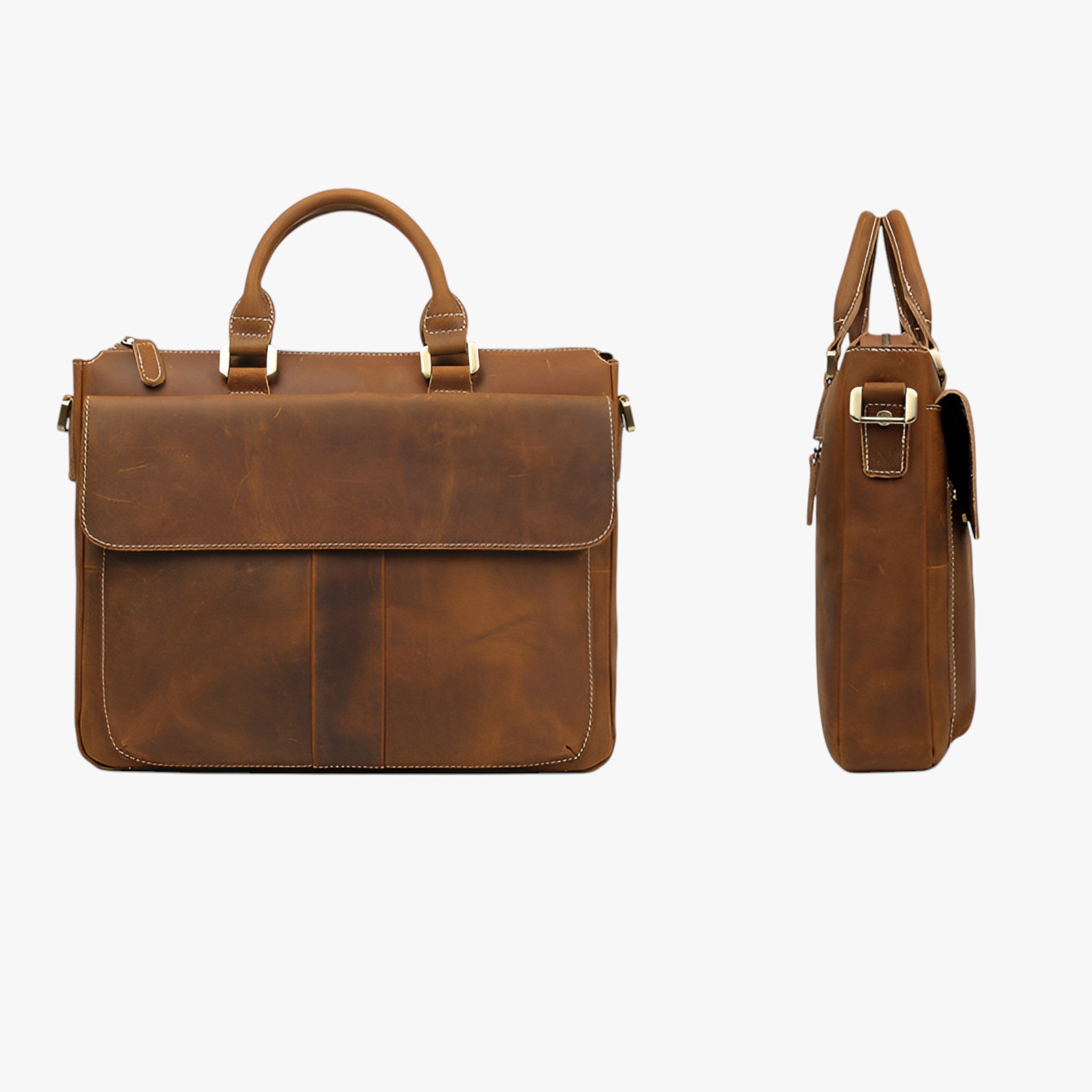 Arthur | Laptoptaske i læder med skulderrem - - bags - {{ product_tags }