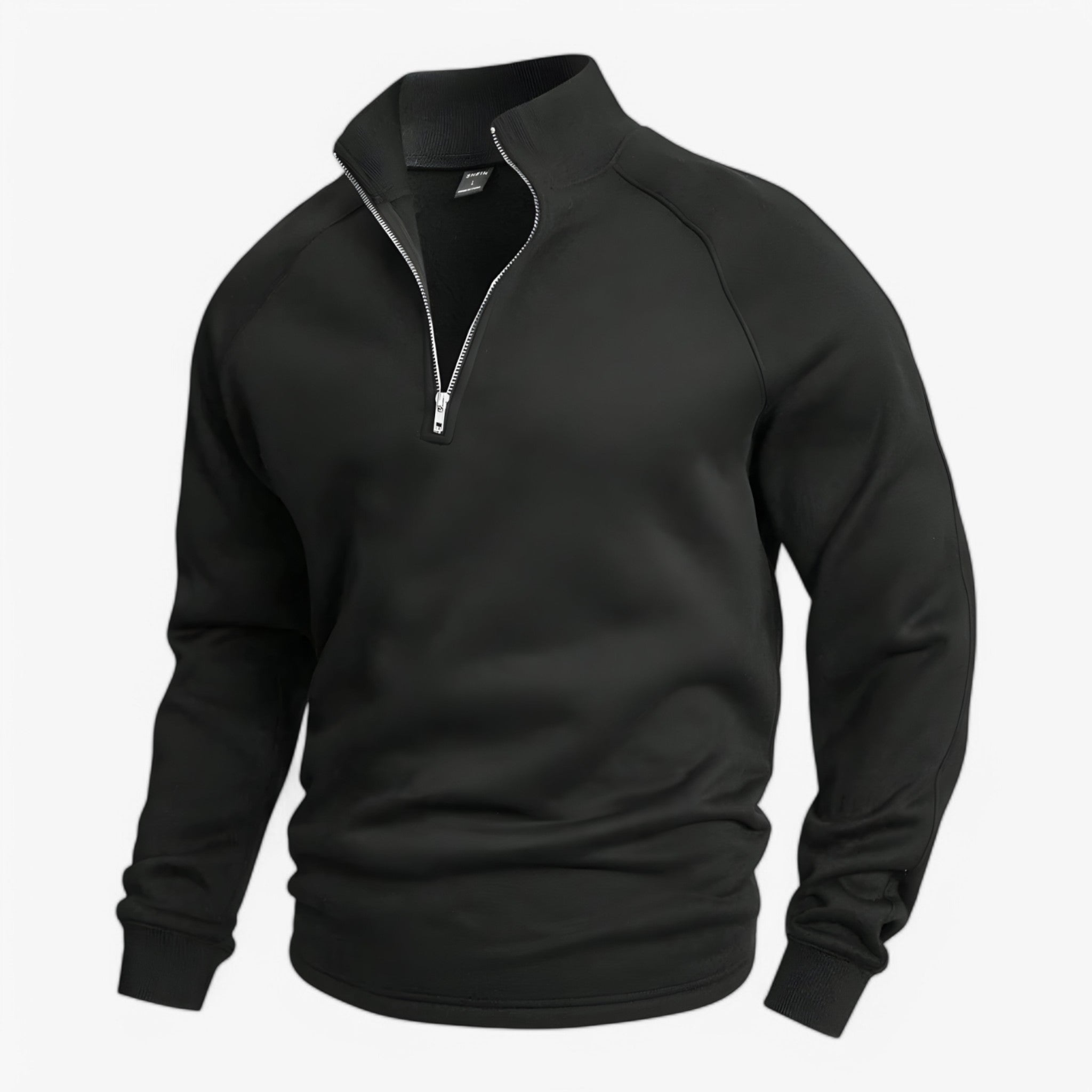 Roger | Casual Half-Zip Trøje - Sort - men's fashion - {{ product_tags }