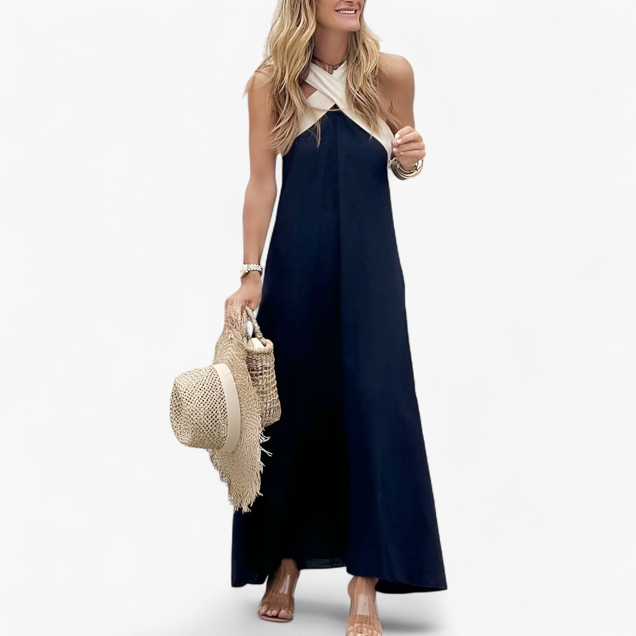 Klara | Halterkjole – Elegant og tidløs - - women's fashion - {{ product_tags }
