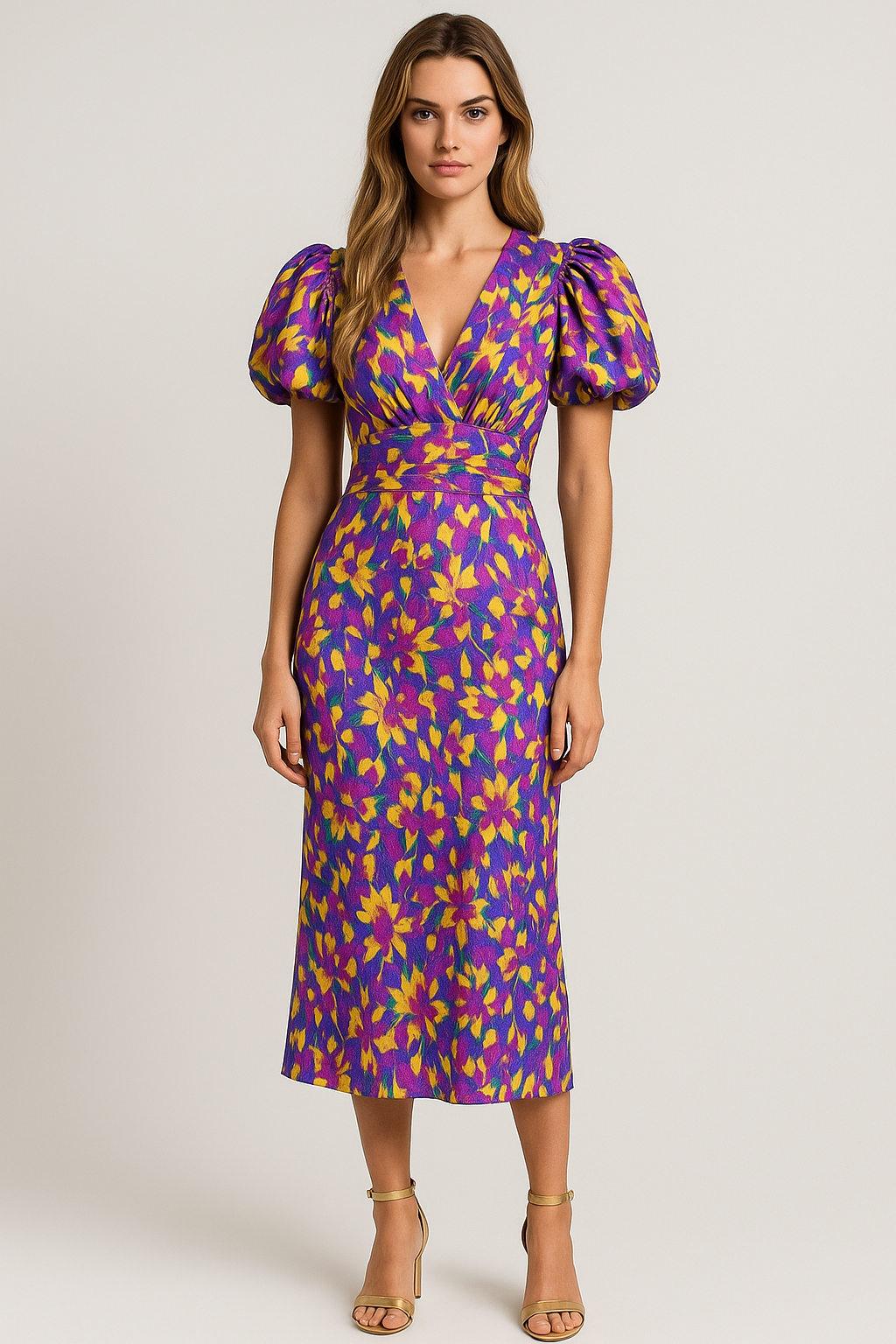 Emery – Elegant midi-kjole med puffærmer og blomsterprint til en chic sommer - - Emery – Elegant midi-kjole med puffærmer og blomsterprint til en chic sommer - €25 - {{ product_tags }