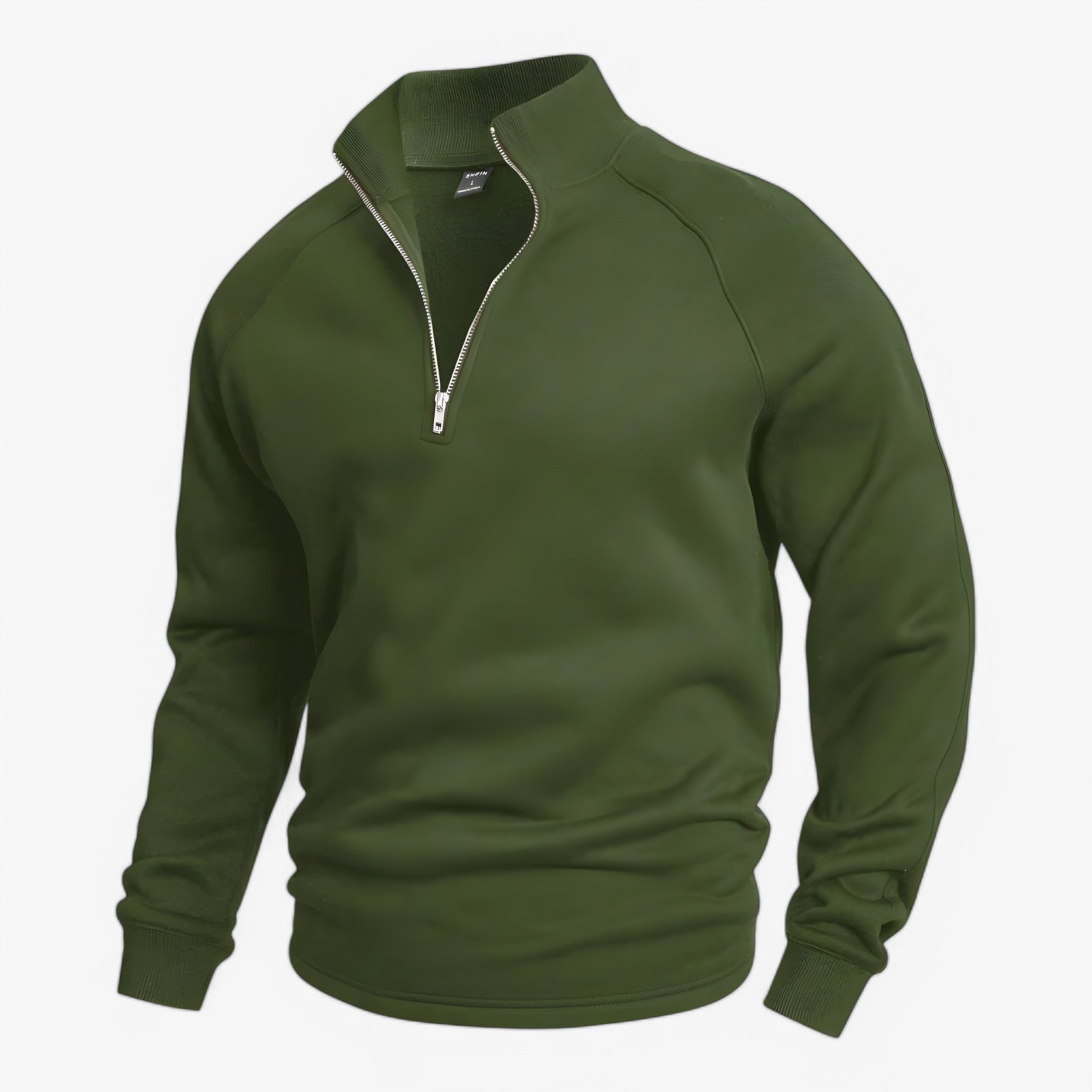 Roger | Casual Half-Zip Trøje - Mørkegrøn - men's fashion - {{ product_tags }