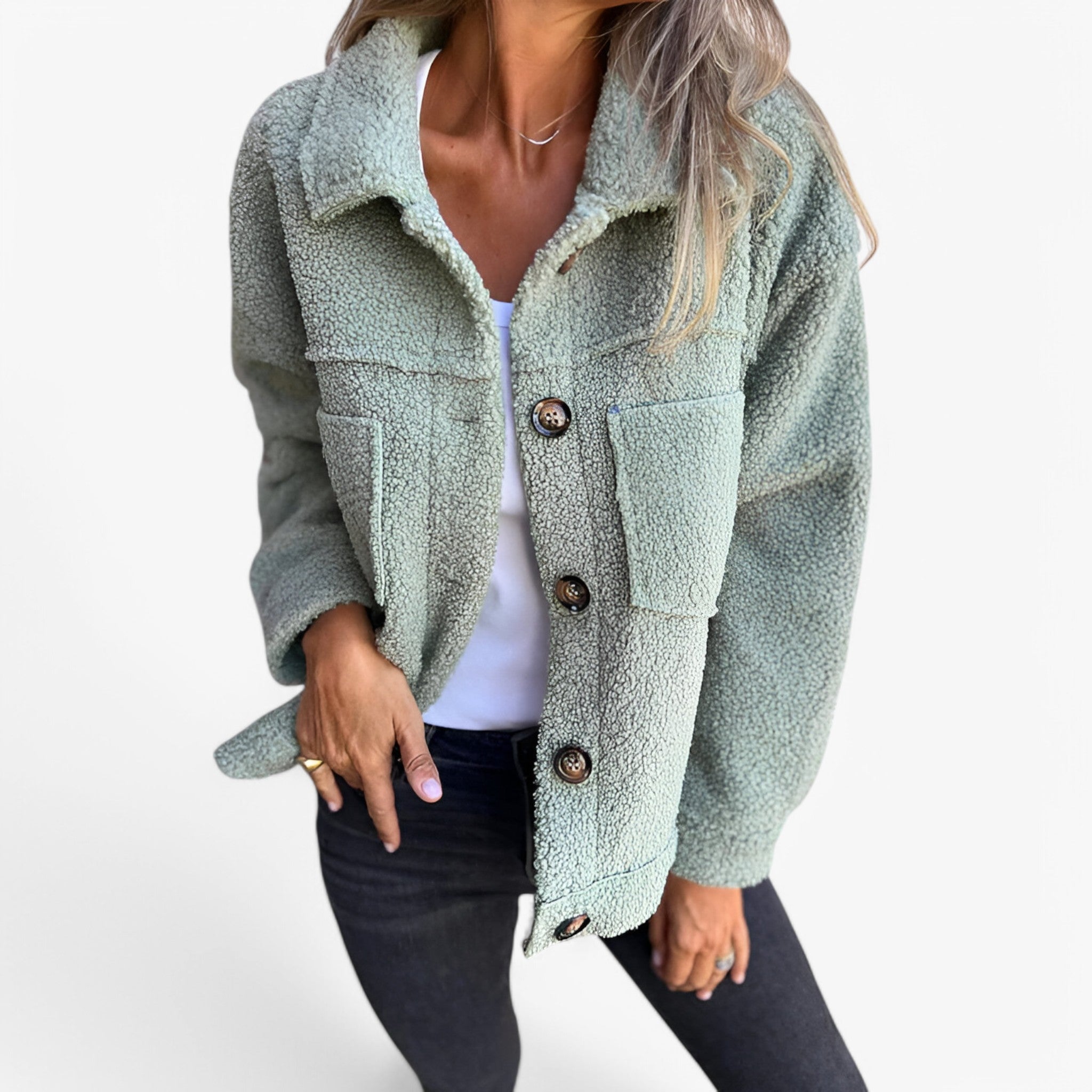 Aria | Uldjakke - hyggelig og elegant - - Aria | Uldjakke - hyggelig og elegant - €25 - {{ product_tags }