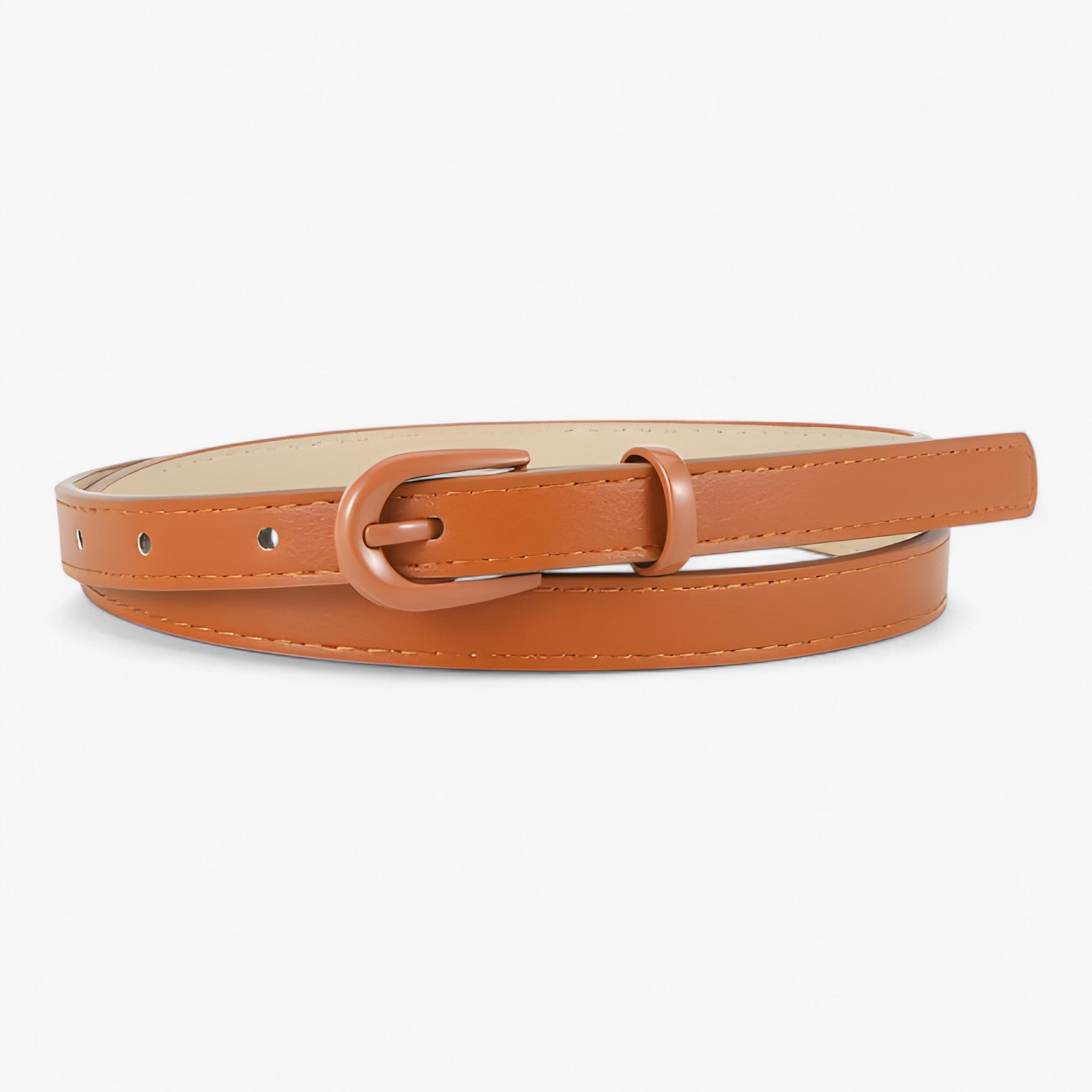 Helen | Bælte til kvinder - smalt ægte læder til ubesværet stil - Brun 105cm - women's fashion - {{ product_tags }