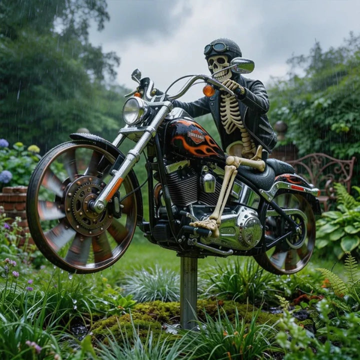 Kranie-rytter Motorcykel Have-vindhjul