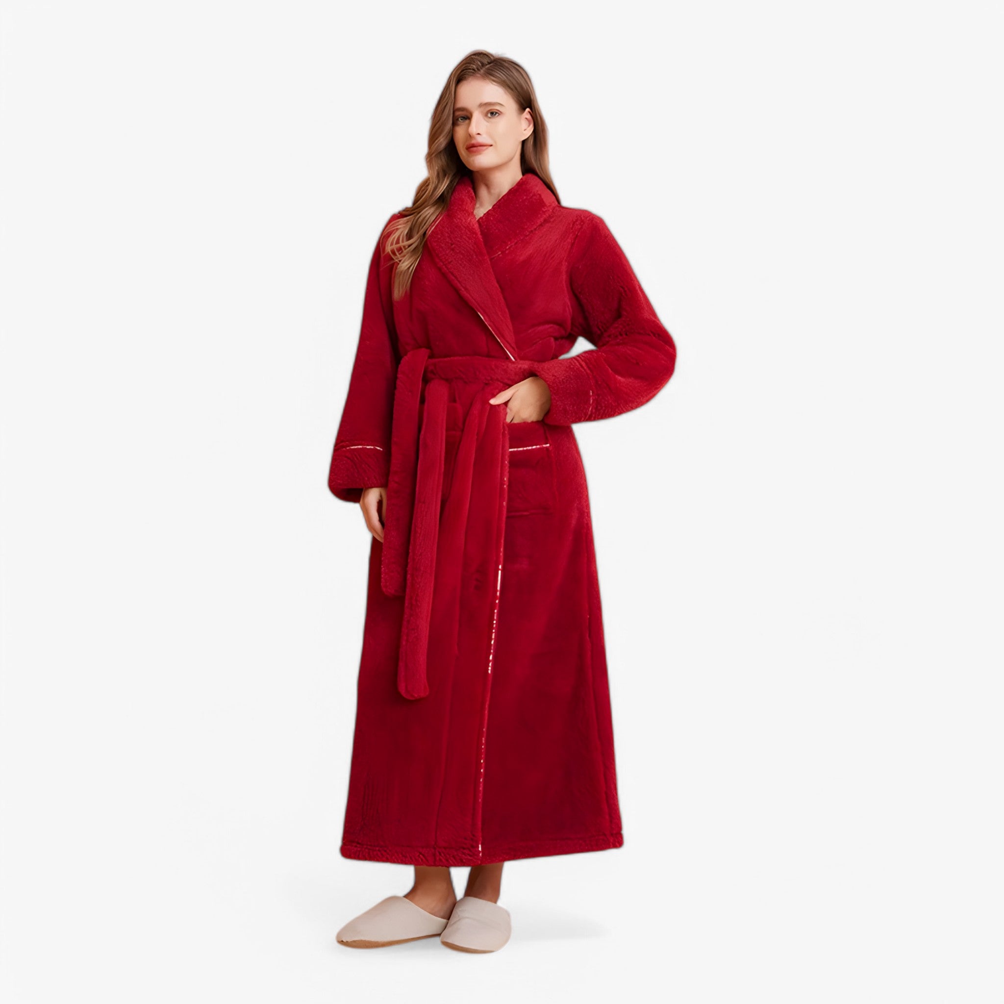 Jessy | Badekåbe - Kvinde karmijnrød - Jessy | Badekåbe - €25 - {{ product_tags }