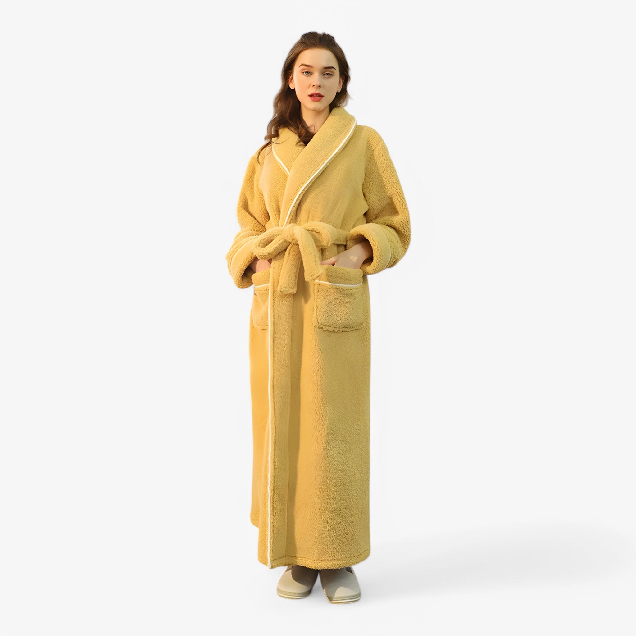 Jessy | Badekåbe - Kvinde kirsegul - Jessy | Badekåbe - €25 - {{ product_tags }