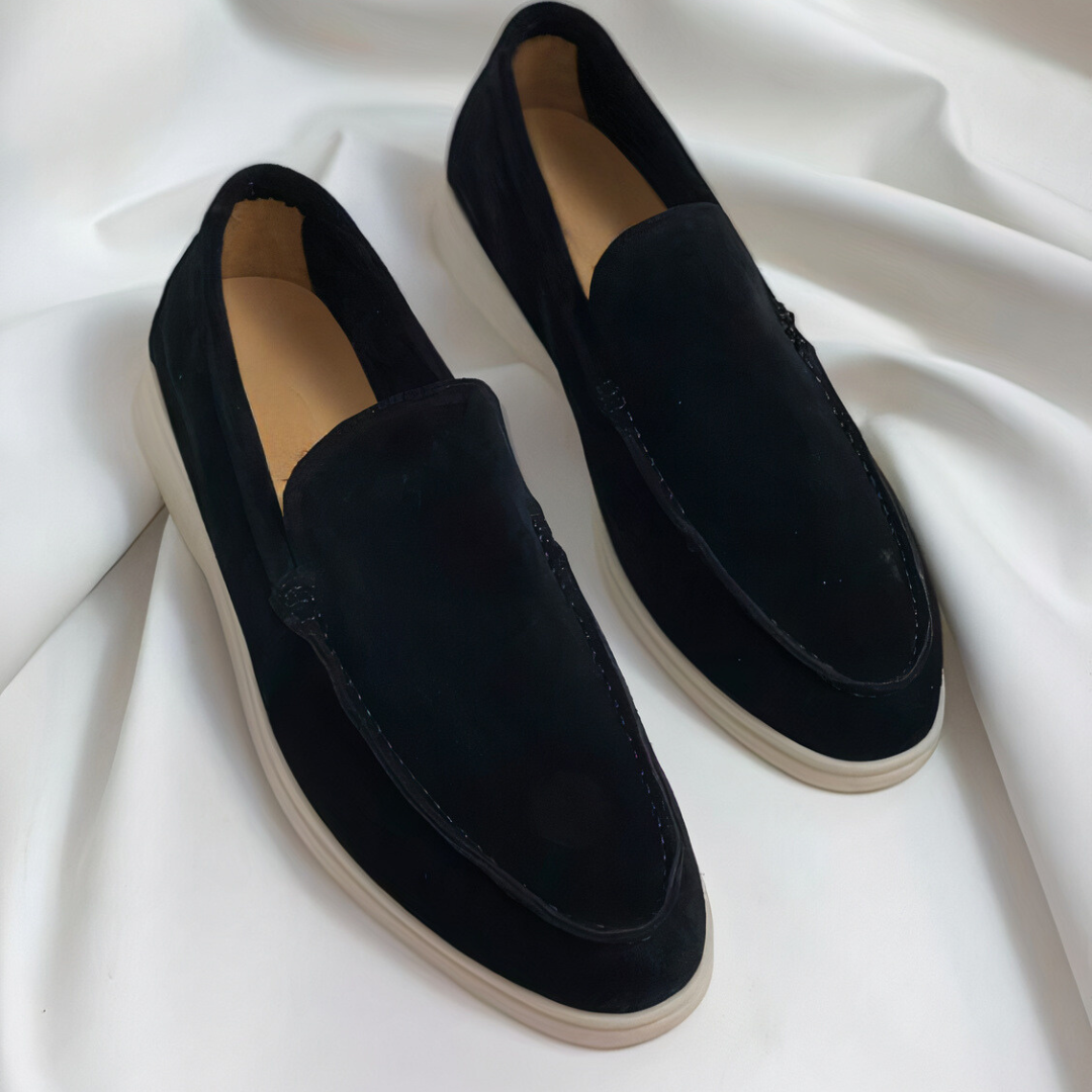 Herre Vintage Læderloafers