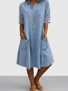 BRITTANY | FIGUR FLATTERENDE DENIM-KJOLE