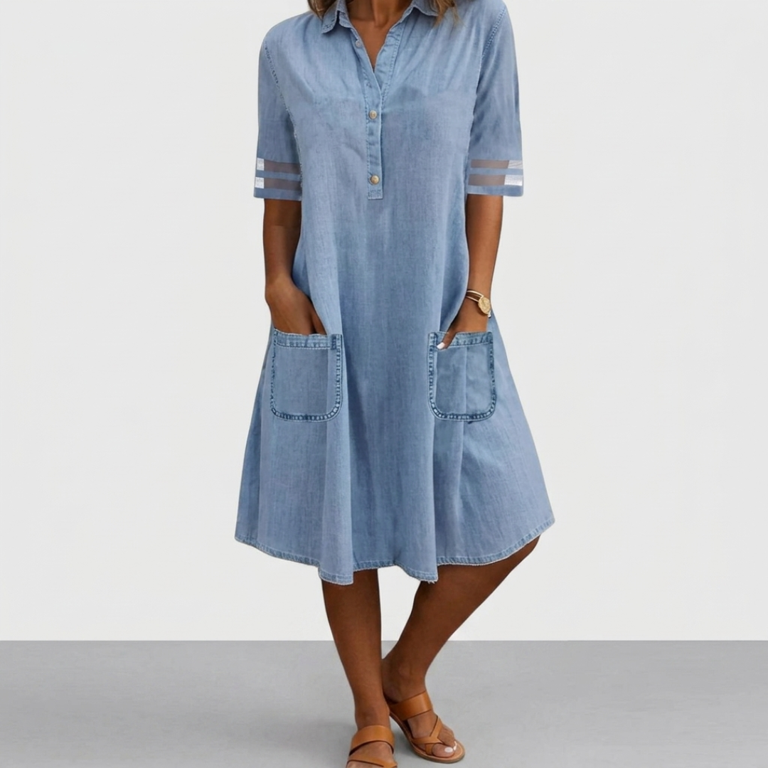 BRITTANY | FIGUR FLATTERENDE DENIM-KJOLE