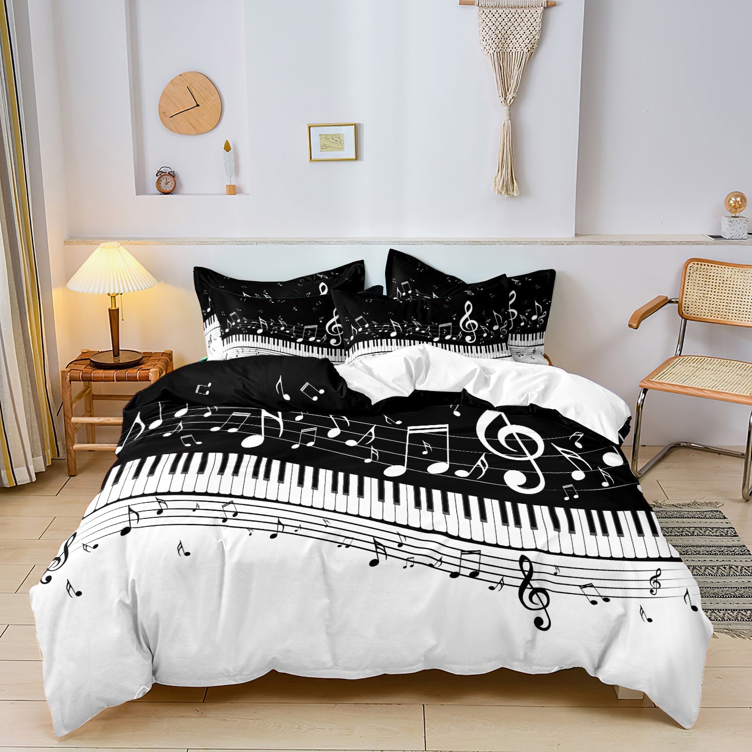 Luxe Layers - Music Piano Note dynebetræk sengesæt - - house & garden - {{ product_tags }
