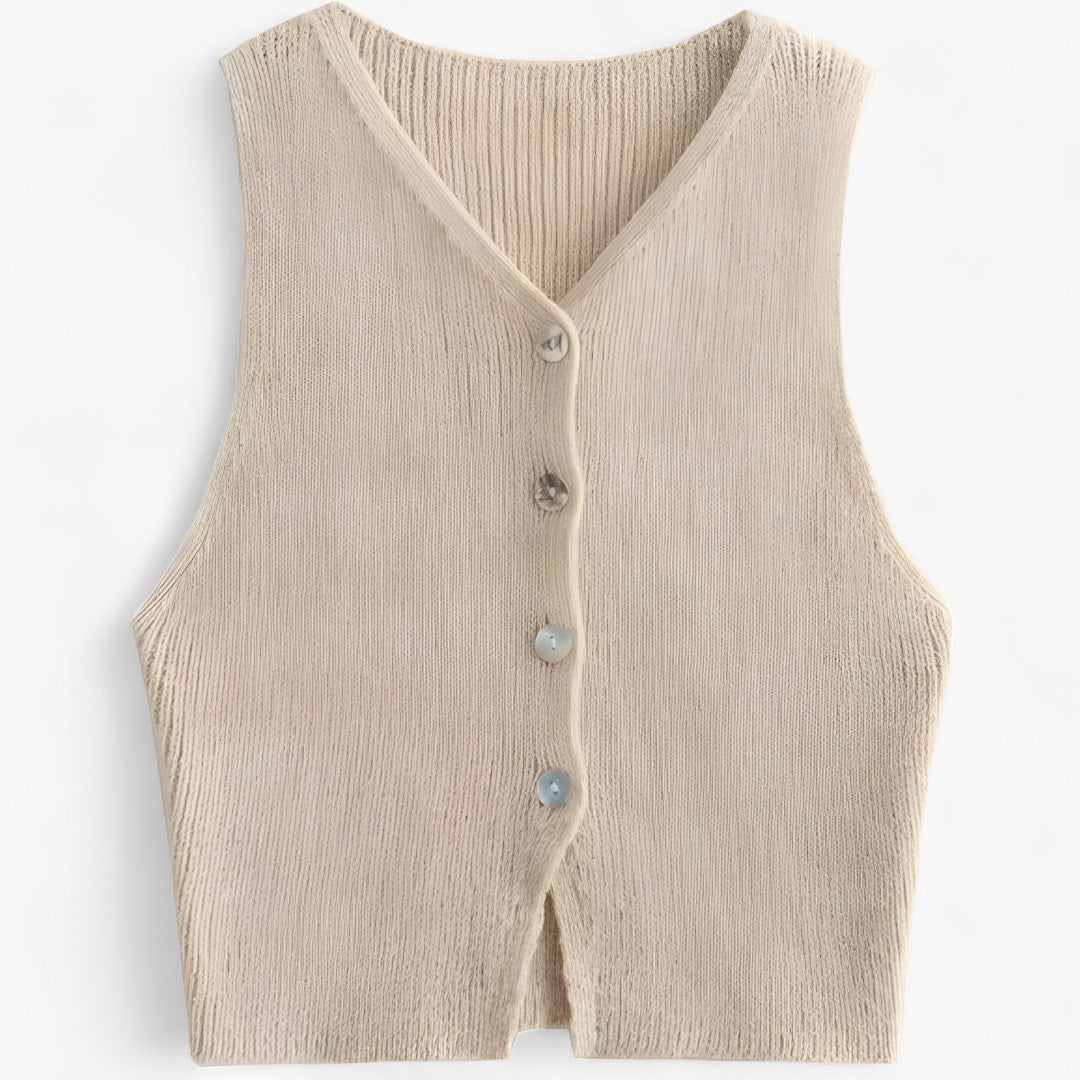 Mirri | Beige stribet vest - Beige - Mirri | Beige stribet vest - €25 - {{ product_tags }