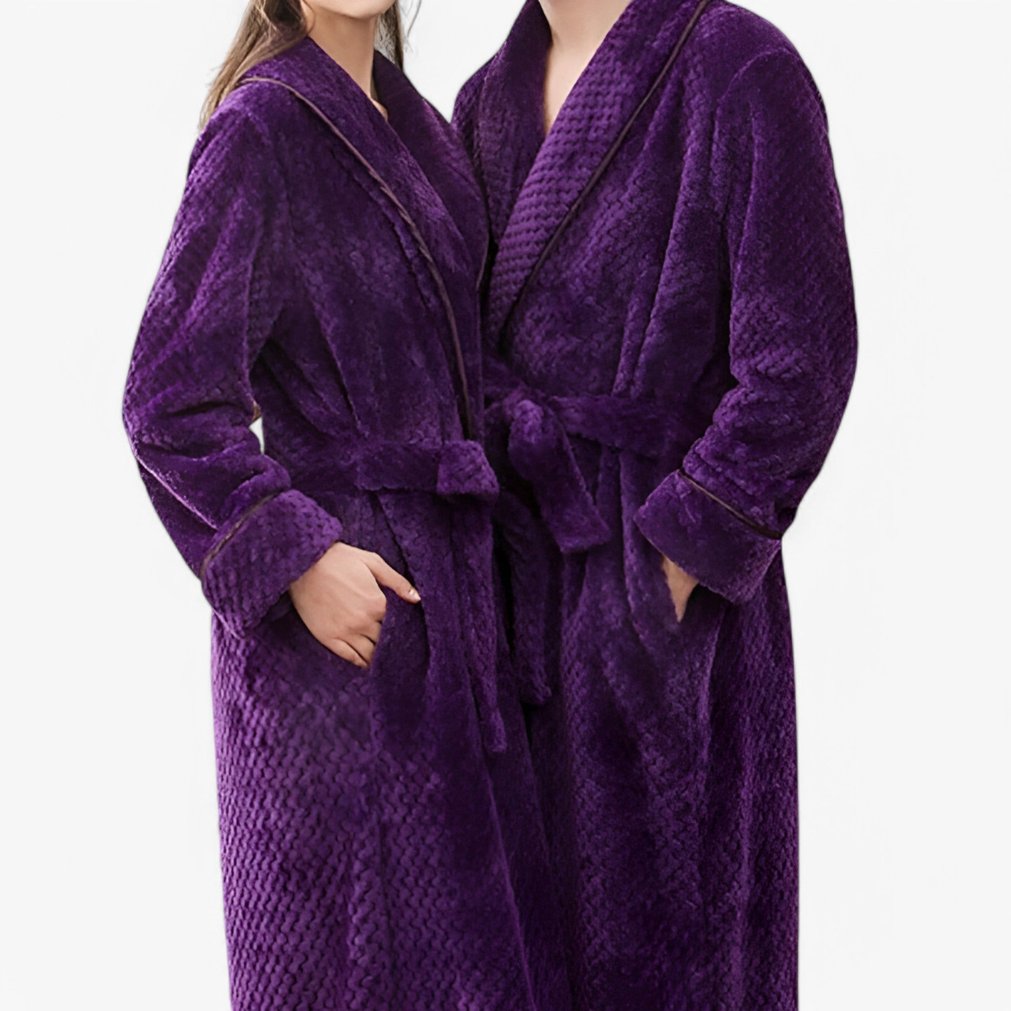 Sofia | Blød Fleece Badekåbe - Lilla - women's fashion - {{ product_tags }