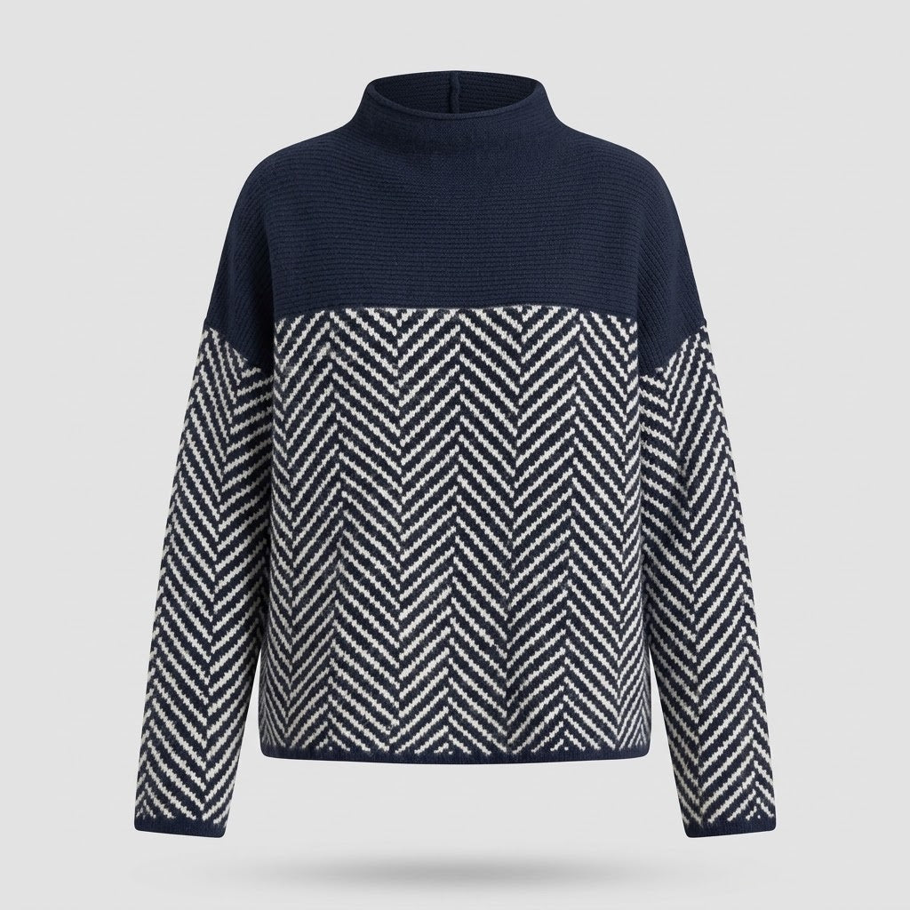 Dametrøje i cashmere med rullekrave - Blød strikpullover