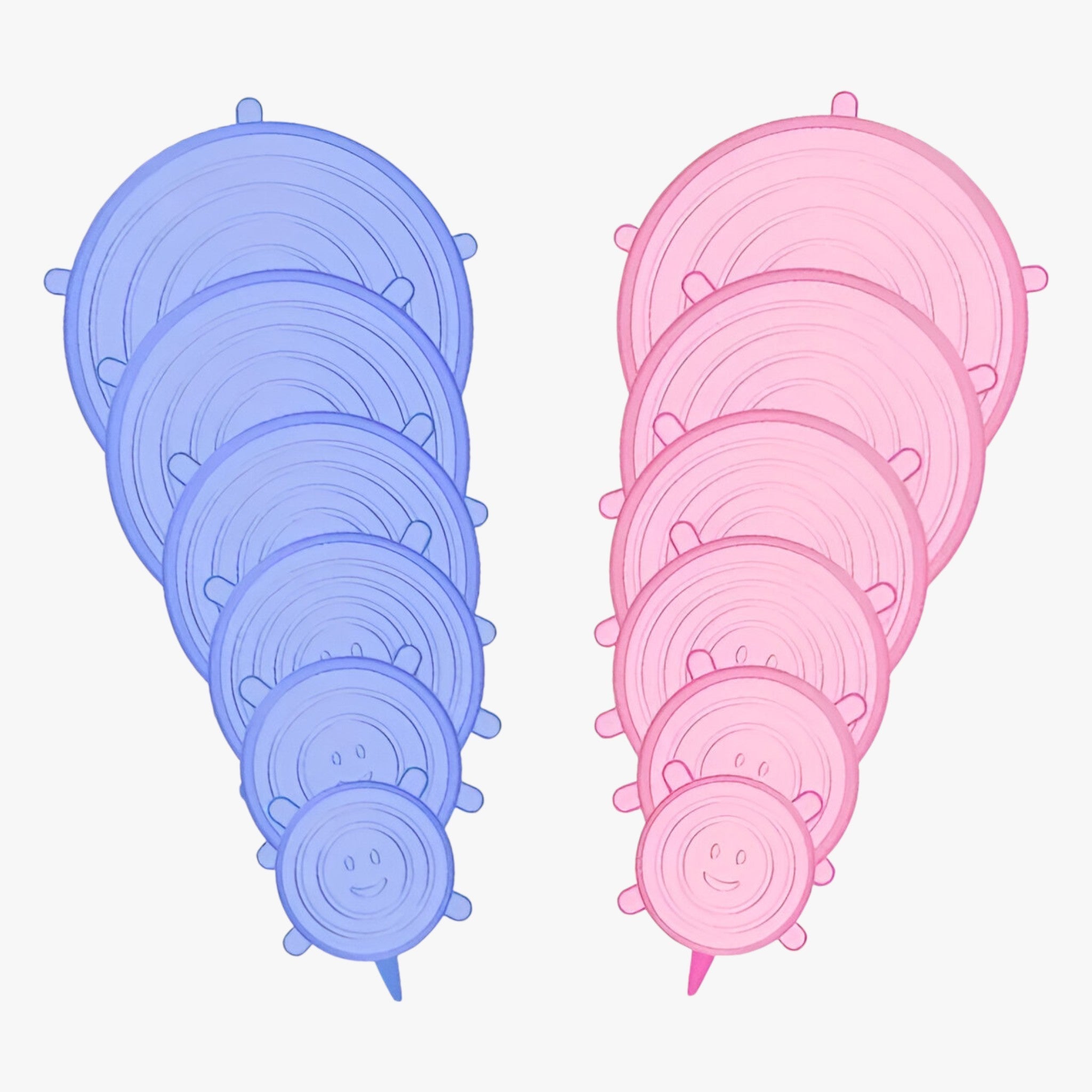 12 stk Silikone Dæk | Bæredygtige, genanvendelige maddække - Sæt 2 - house & garden - {{ product_tags }