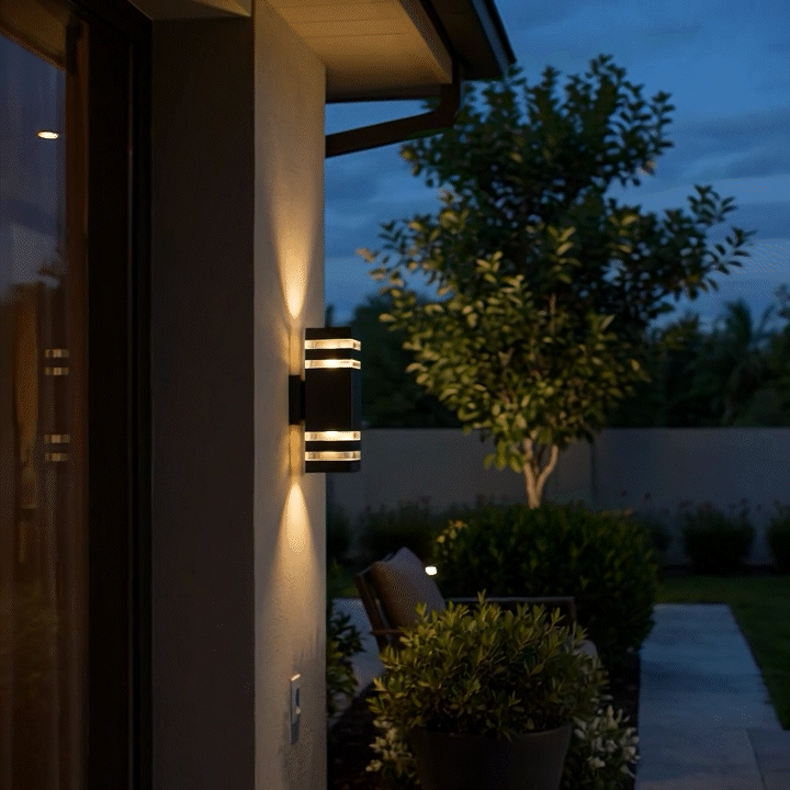 Udendørs Væglampe - 2-Lys Op/Ned, Aluminium, Varm LED