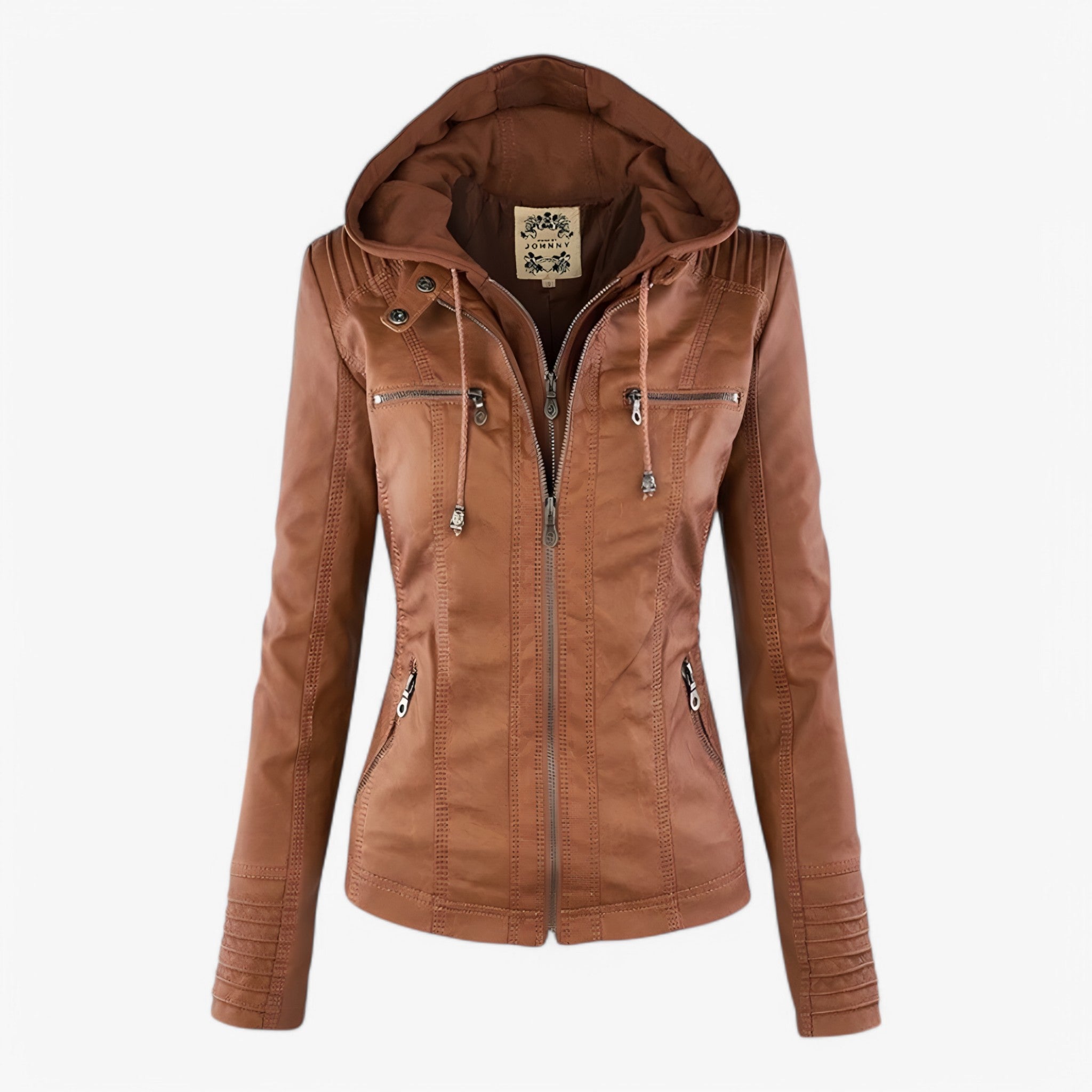 Colette | Italiensk Læderjakke - Lys Brun - women's fashion - {{ product_tags }