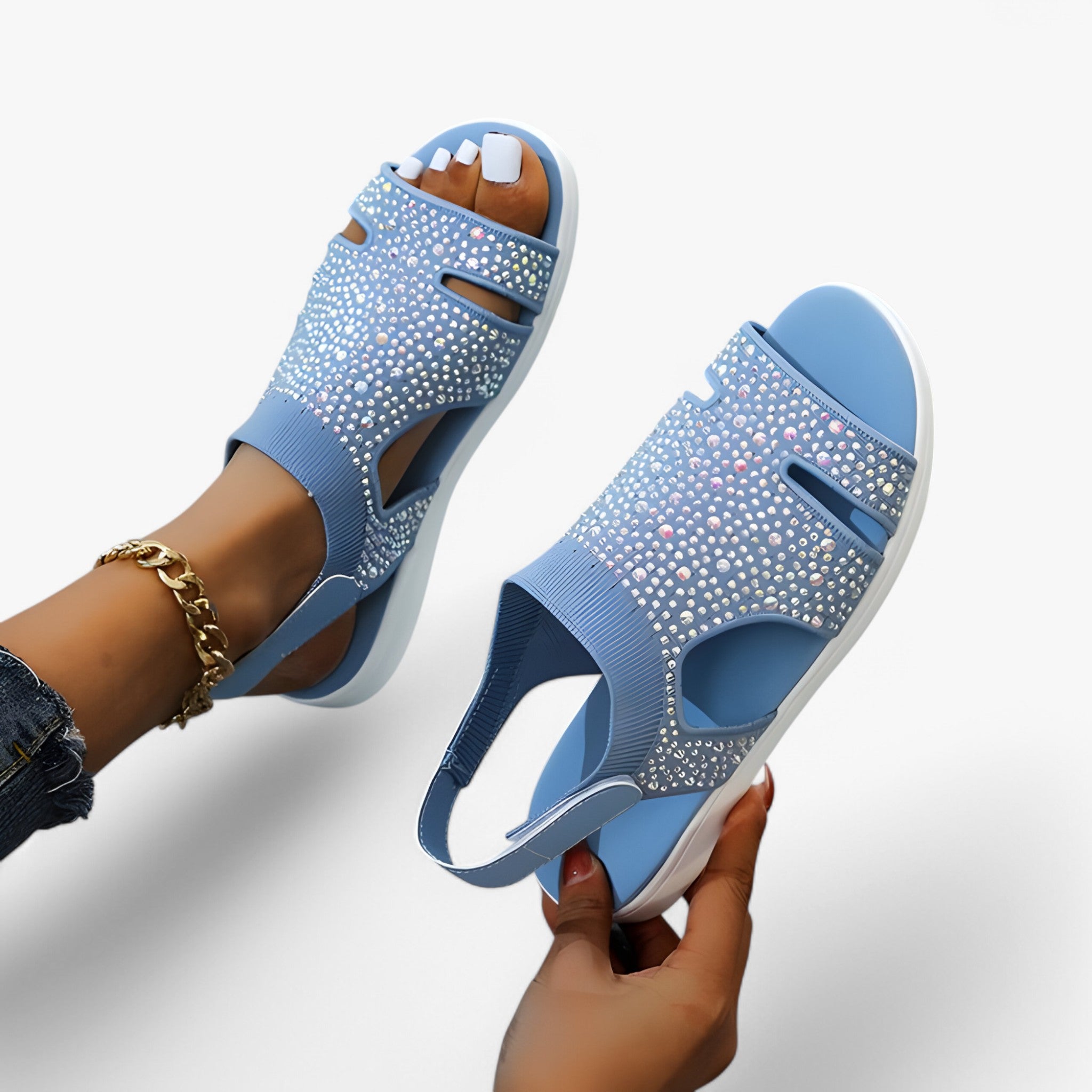 Isabelle | Ortopædiske sandaler til kvinder - perfekt til hverdagskomfort og ergonomisk støtte - Blå - women's fashion - {{ product_tags }