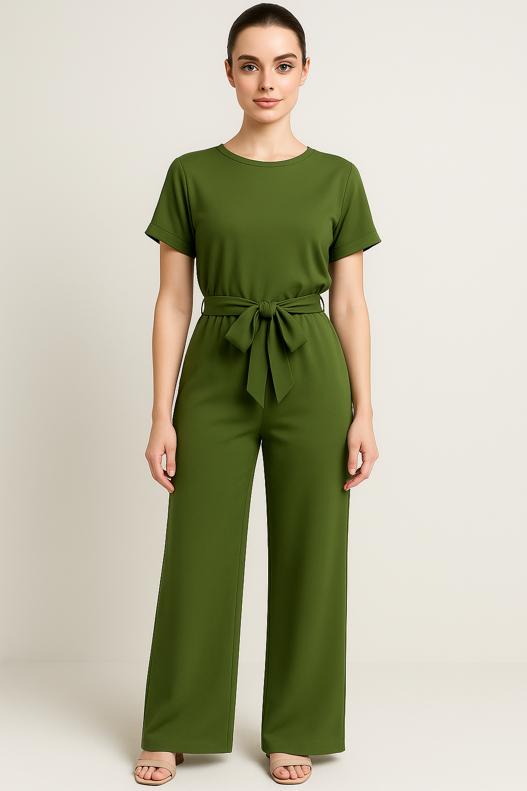 Addison | Elegant kjole med bælte og korte ærmer - - Addison | Elegant kjole med bælte og korte ærmer - €25 - {{ product_tags }
