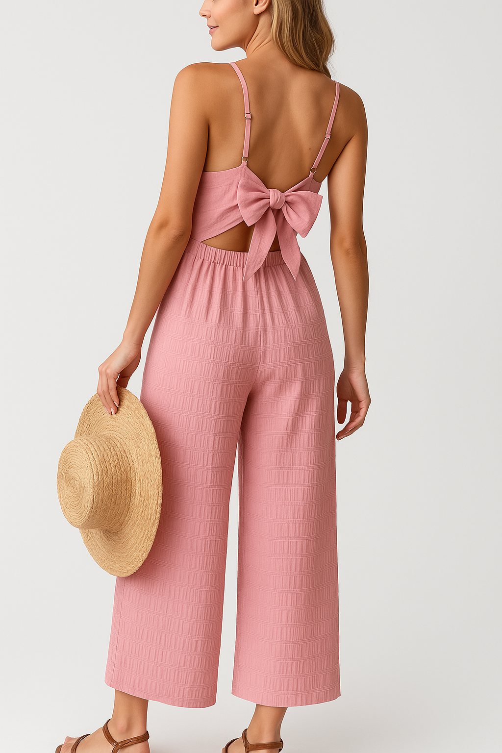 Julie | Sommerkjole med tynde stropper og knude på ryggen - - Julie | Sommerkjole med tynde stropper og knude på ryggen - €25 - {{ product_tags }