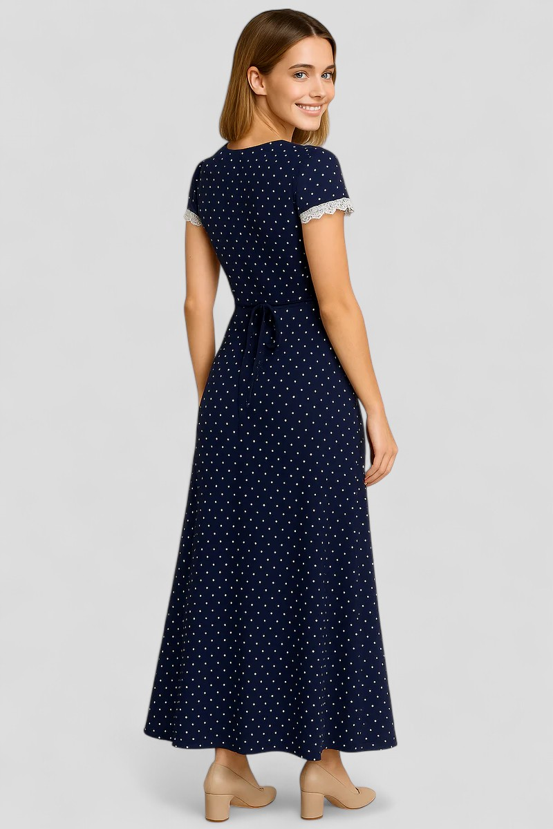 Elsa | Midi nederdel med prikker, blondedetaljer og broderet blomst - - Elsa | Midi nederdel med prikker, blondedetaljer og broderet blomst - €25 - {{ product_tags }